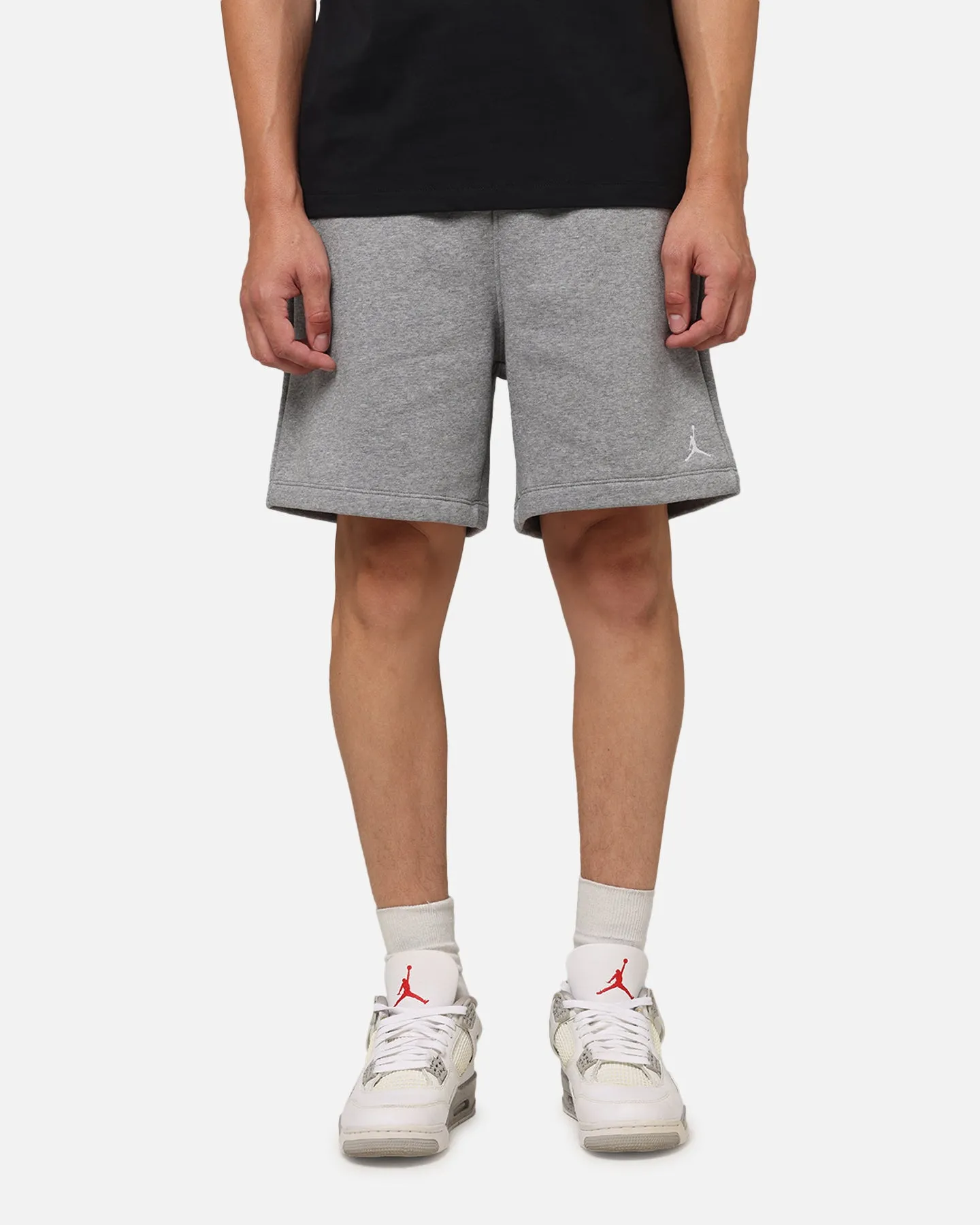 Jordan Brooklyn Fleece Shorts Carbon Heather/White