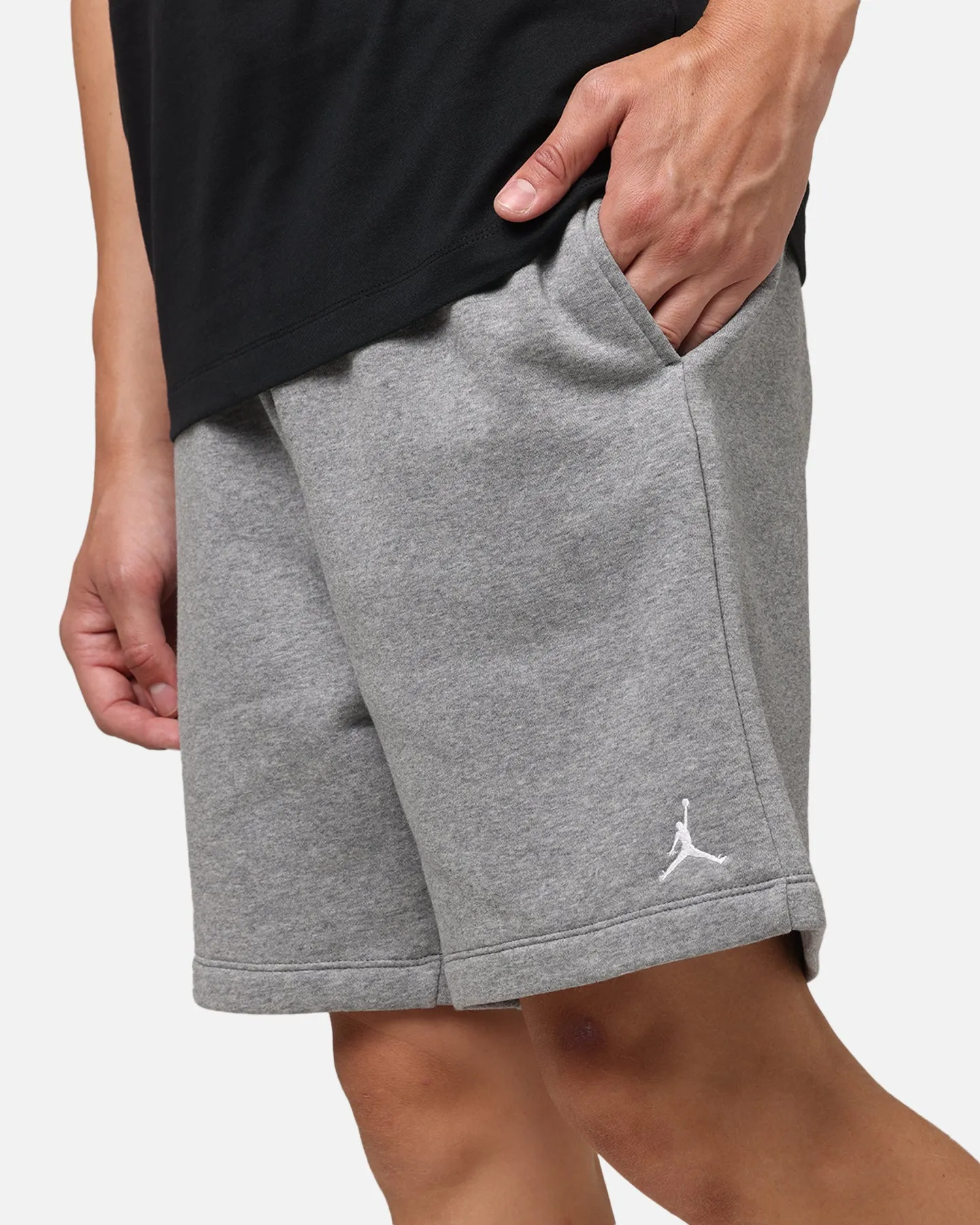 Jordan Brooklyn Fleece Shorts Carbon Heather/White