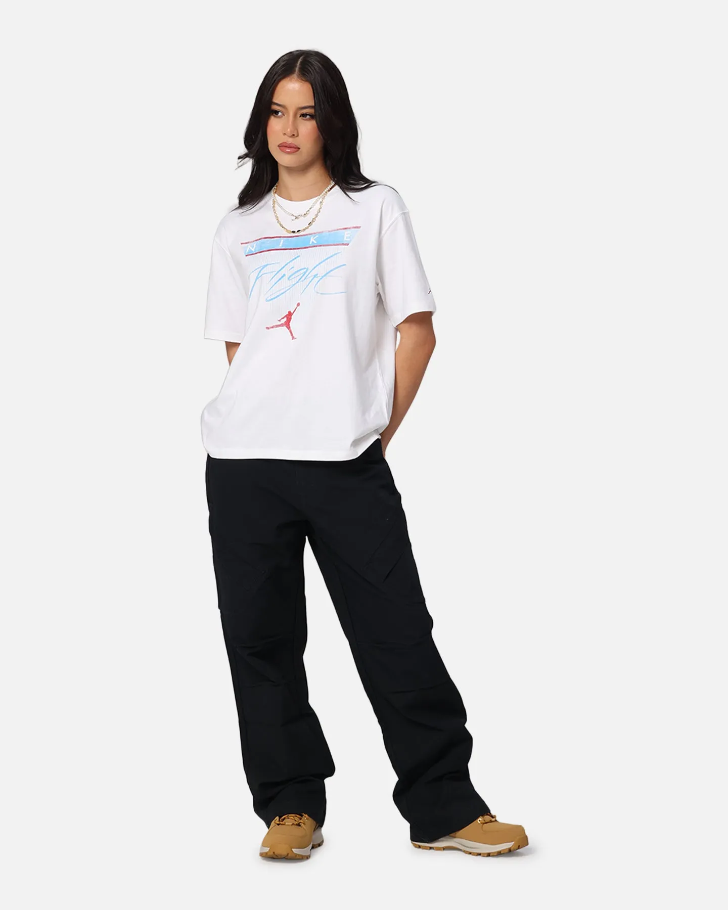 Jordan Women's Jumpman Flight Heritage Graphic T-Shirt White