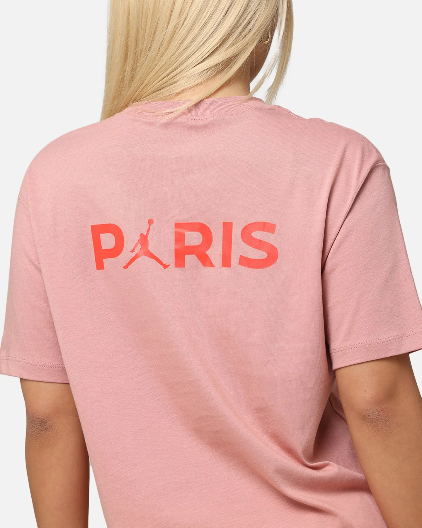 Jordan Women's Paris Saint-Germain Graphic T-Shirt Rust Pink/Infrared