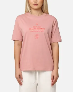 Jordan Women's Paris Saint-Germain Graphic T-Shirt Rust Pink/Infrared