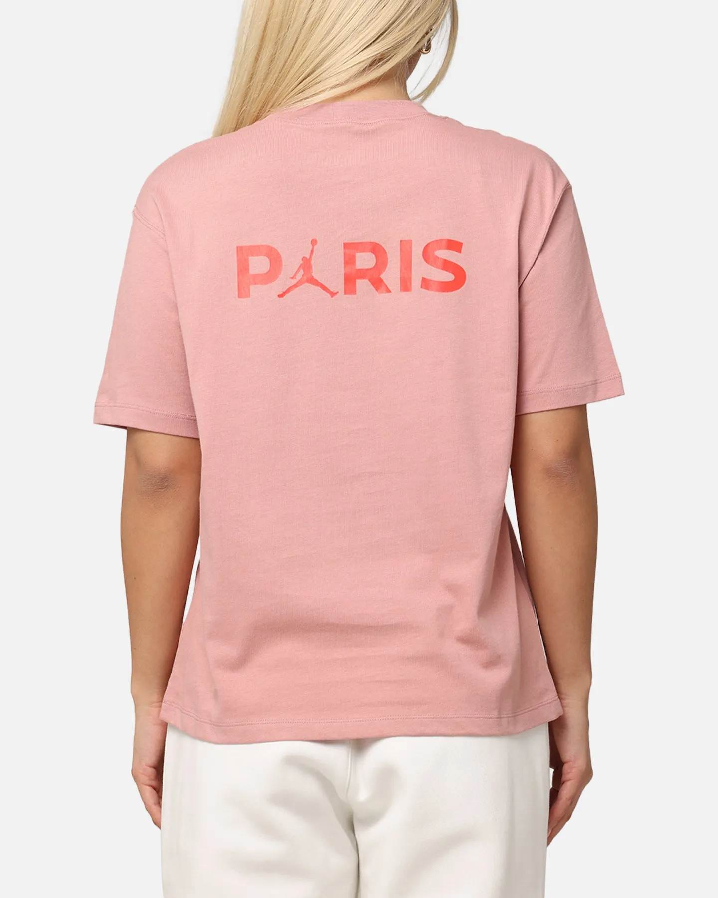 Jordan Women's Paris Saint-Germain Graphic T-Shirt Rust Pink/Infrared