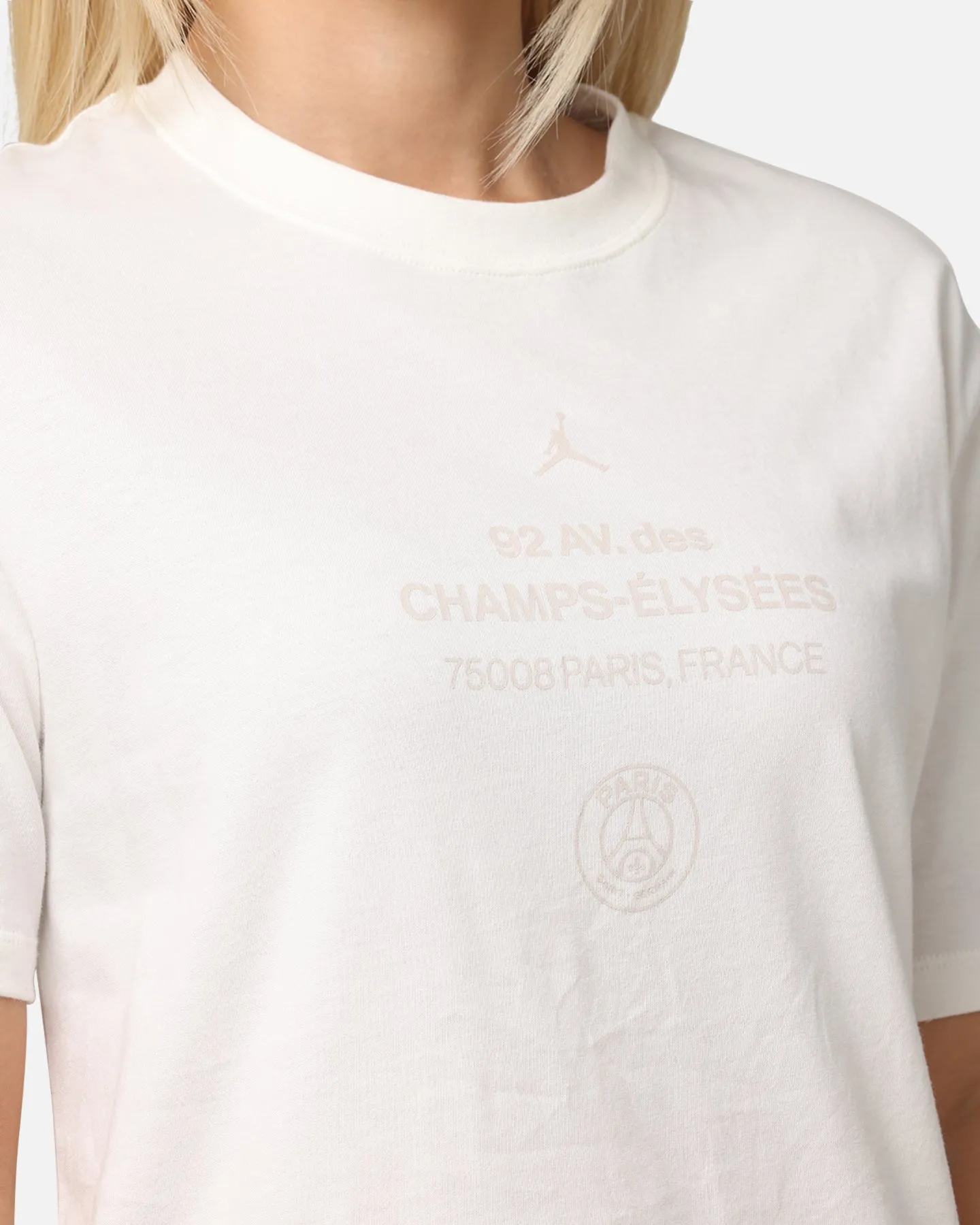 Jordan Women's Paris Saint-Germain Graphic T-Shirt Rust Sail/Pale Ivory