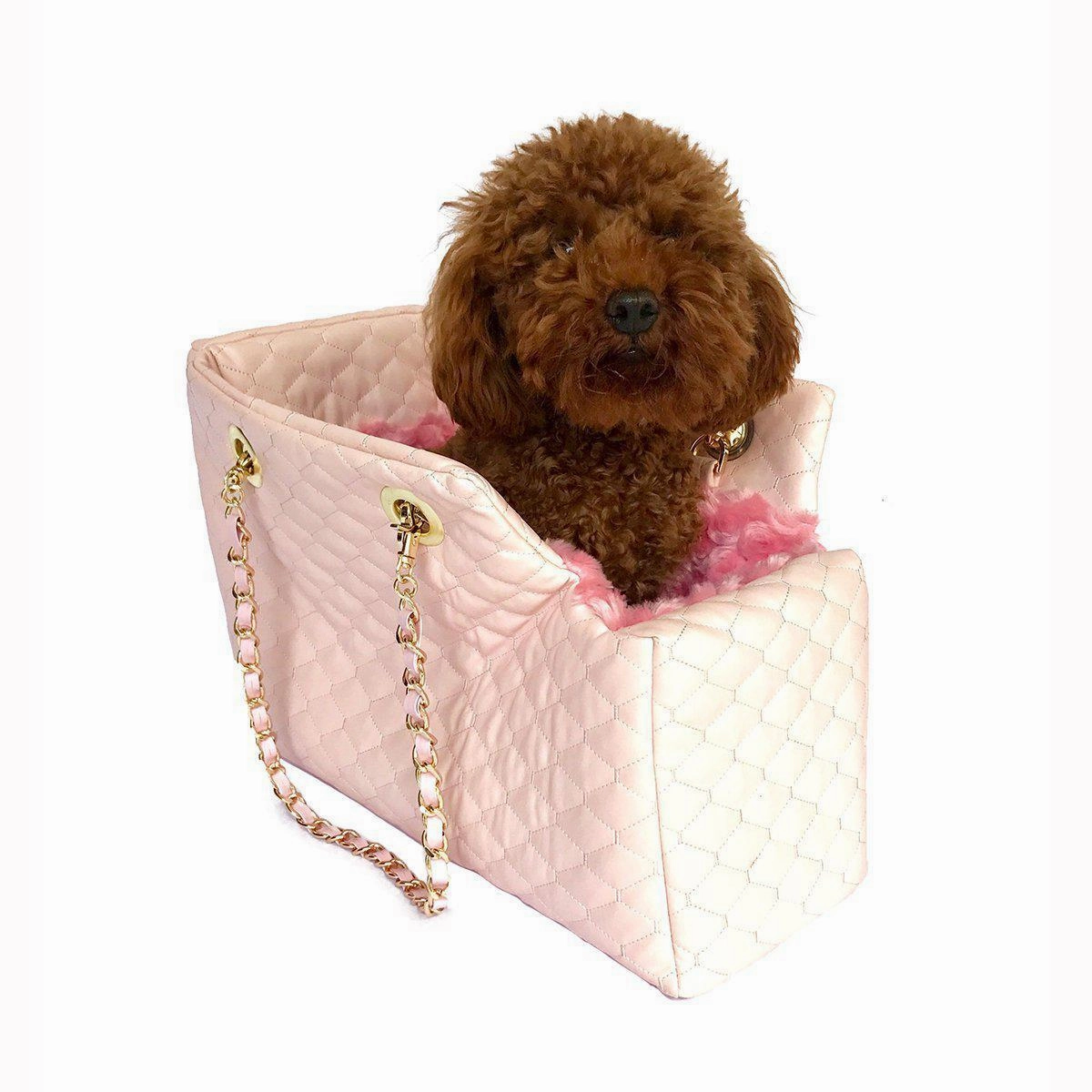 Kate Quilted Dog Carrier Pearl Pink