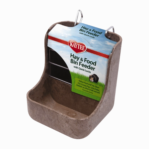 Kaytee Hay & Food Bin Feeder with Quick Locks