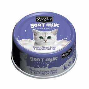 KitCat Goat Milk Gourmet Boneless Chicken Shreds & Crab 70g