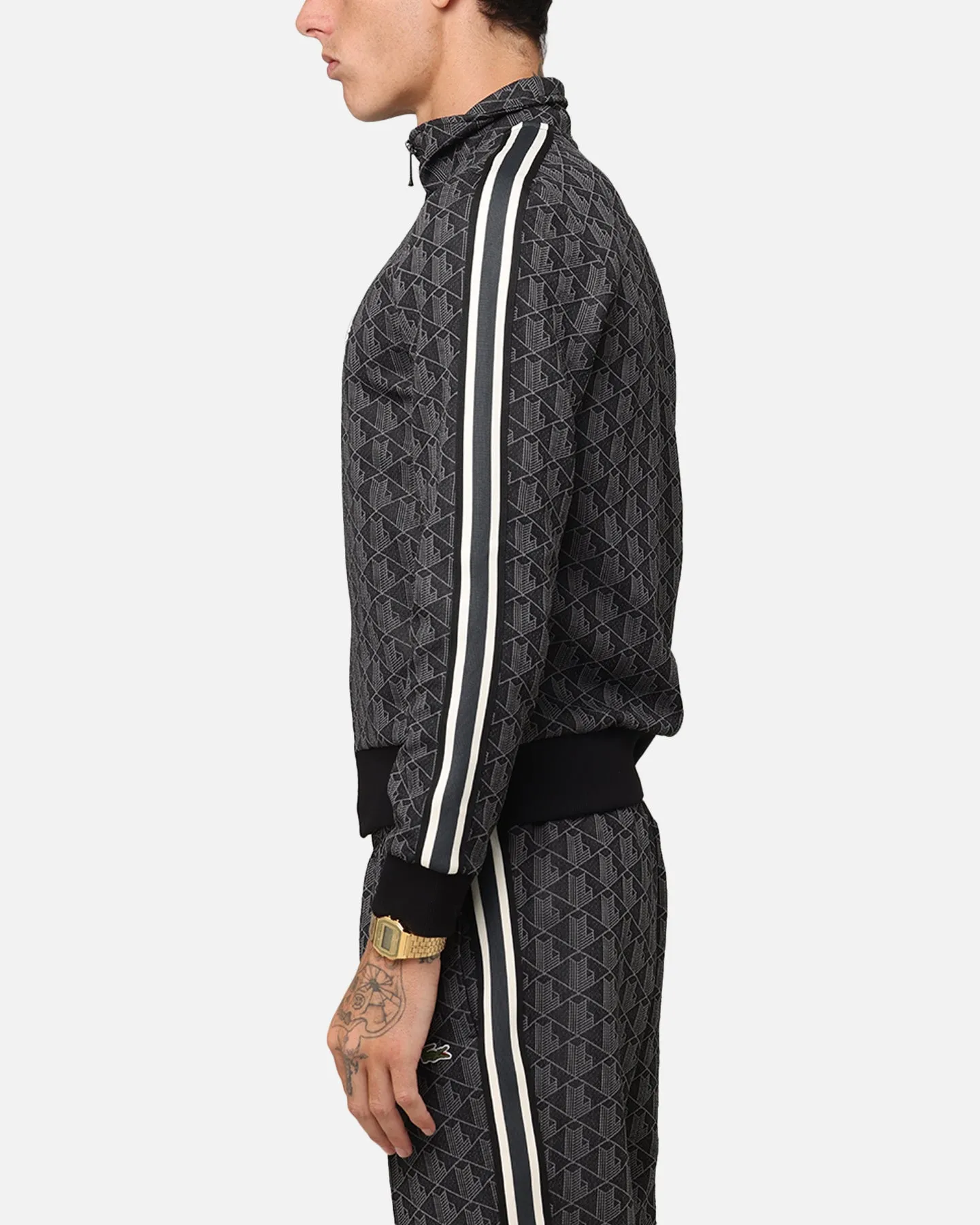 Lacoste Core Originals Monograms Track Jacket Black/Graphite