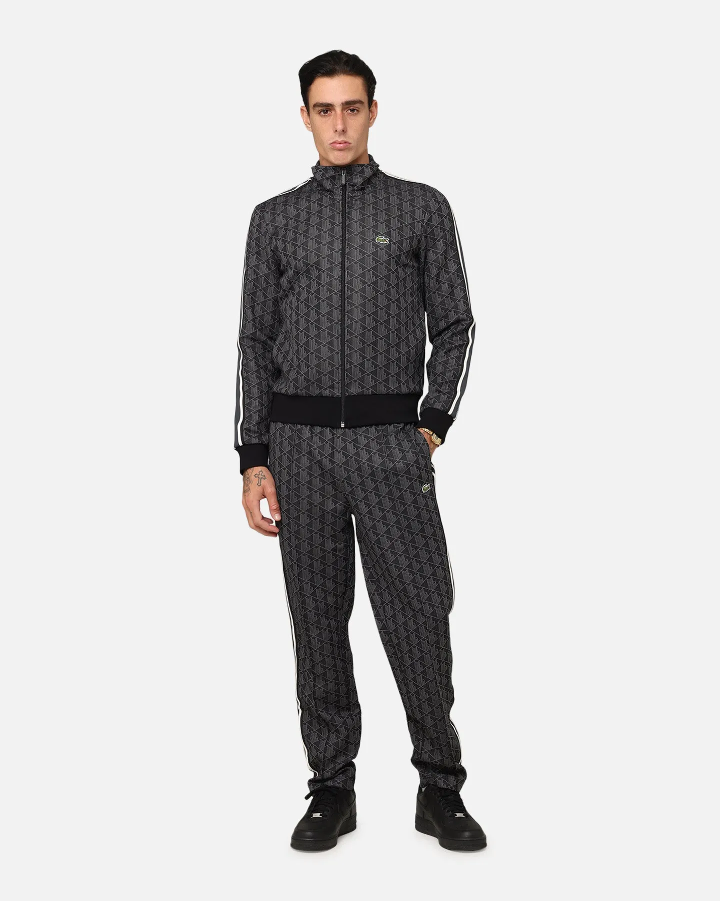 Lacoste Core Originals Monograms Track Jacket Black/Graphite