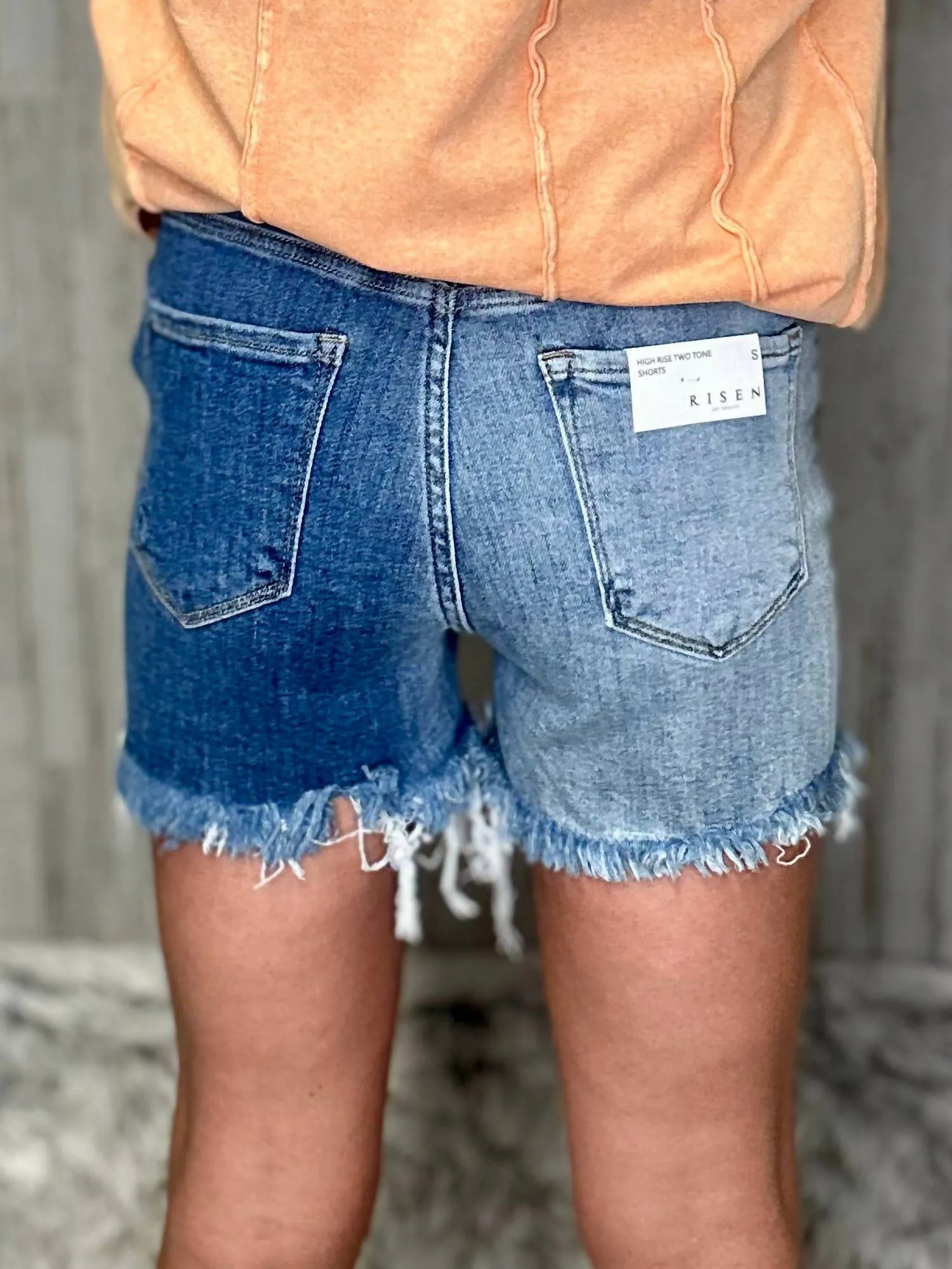 Larisa High Rise Shorts In Blue