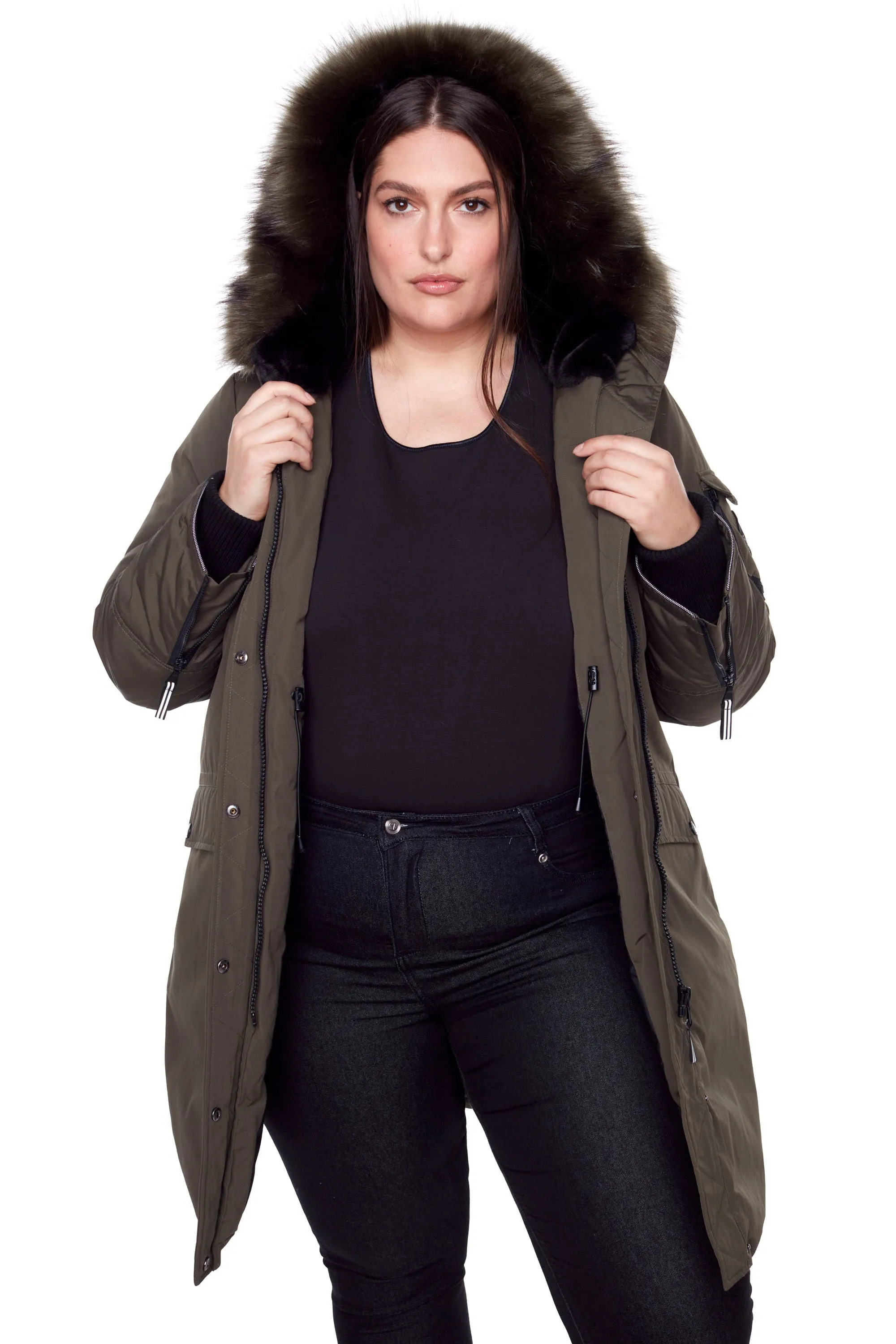 LAURENTIAN PLUS | WOMEN'S VEGAN DOWN (RECYCLED) LONG PARKA (PLUS SIZE)