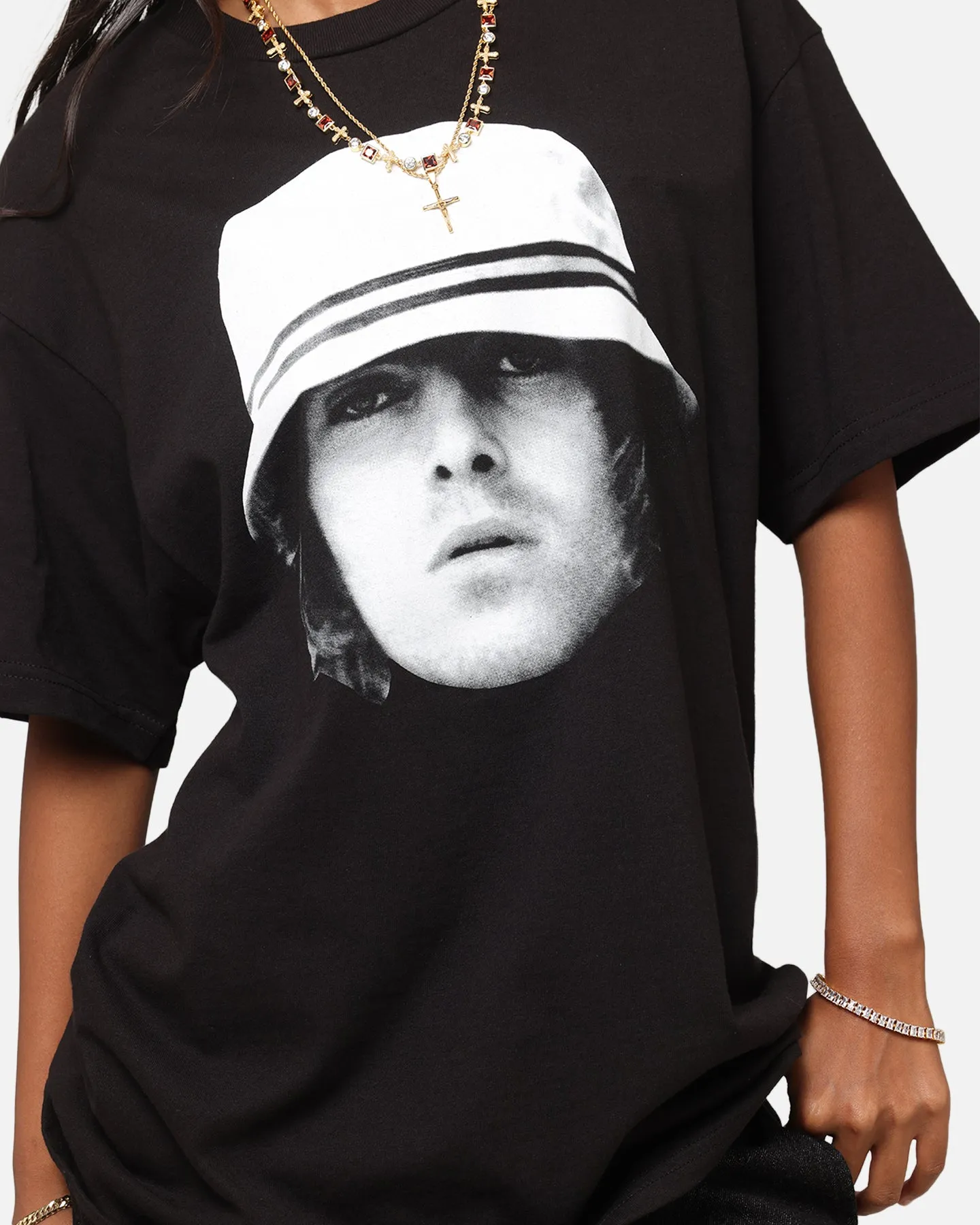 Liam Gallagher Bucket Hat T-Shirt Black