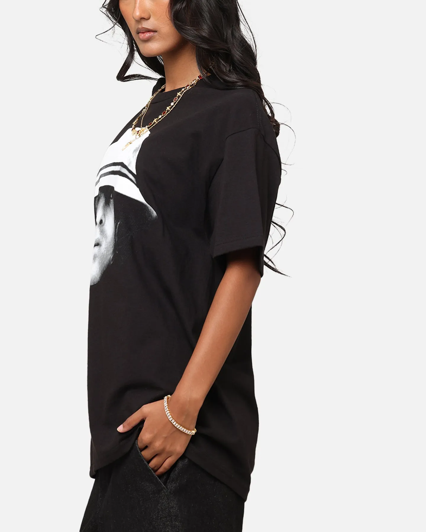 Liam Gallagher Bucket Hat T-Shirt Black