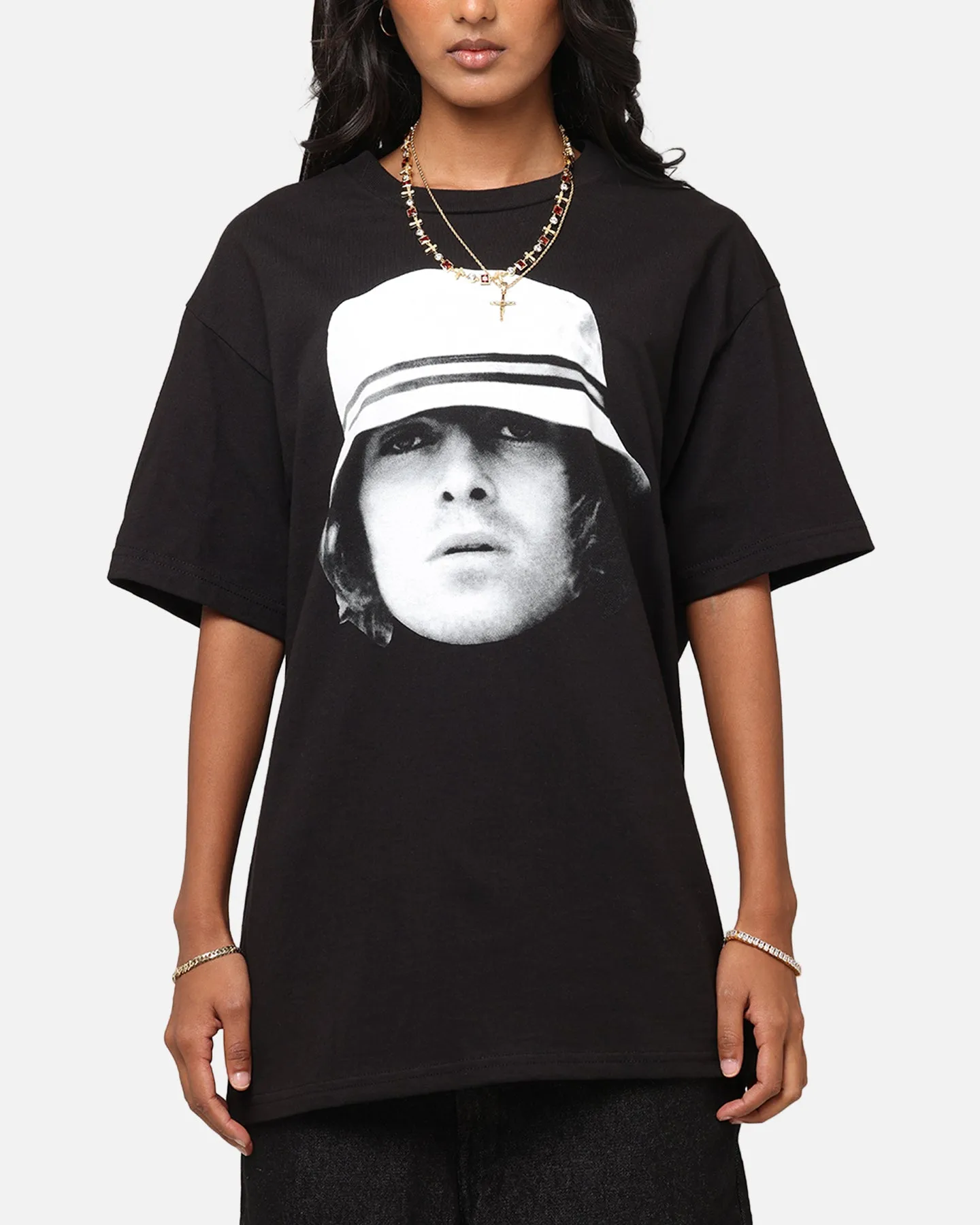Liam Gallagher Bucket Hat T-Shirt Black