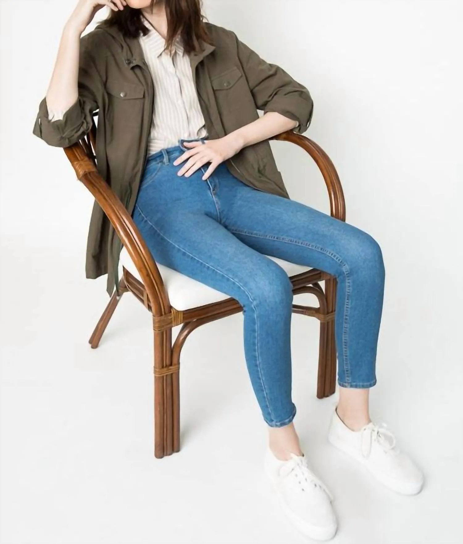 Lightweight Hooded Cargo Jacket In Army