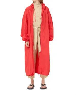 Lightweight Trench Coat In Tomato Red