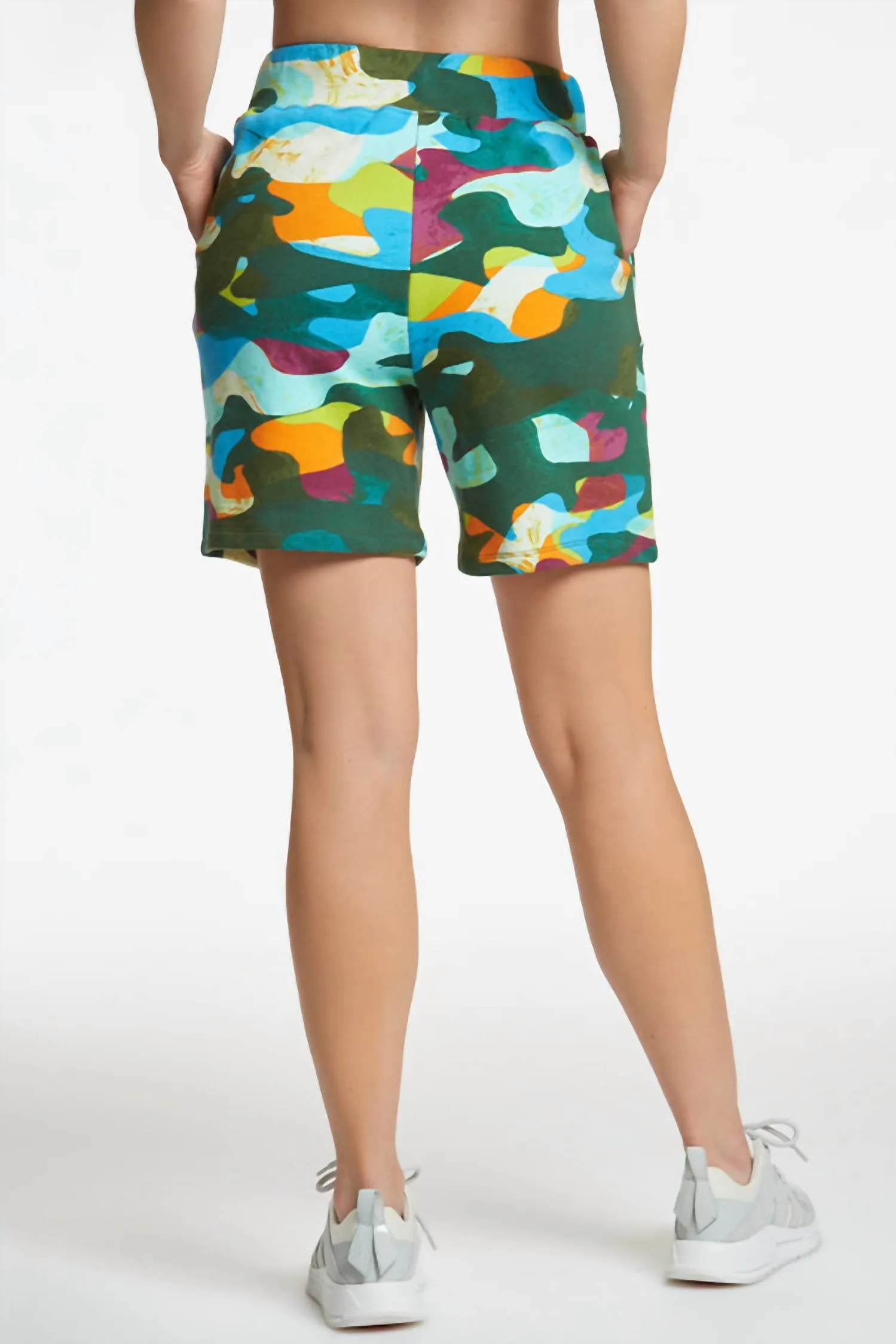 Logo Patch High Waisted Short In Multi
