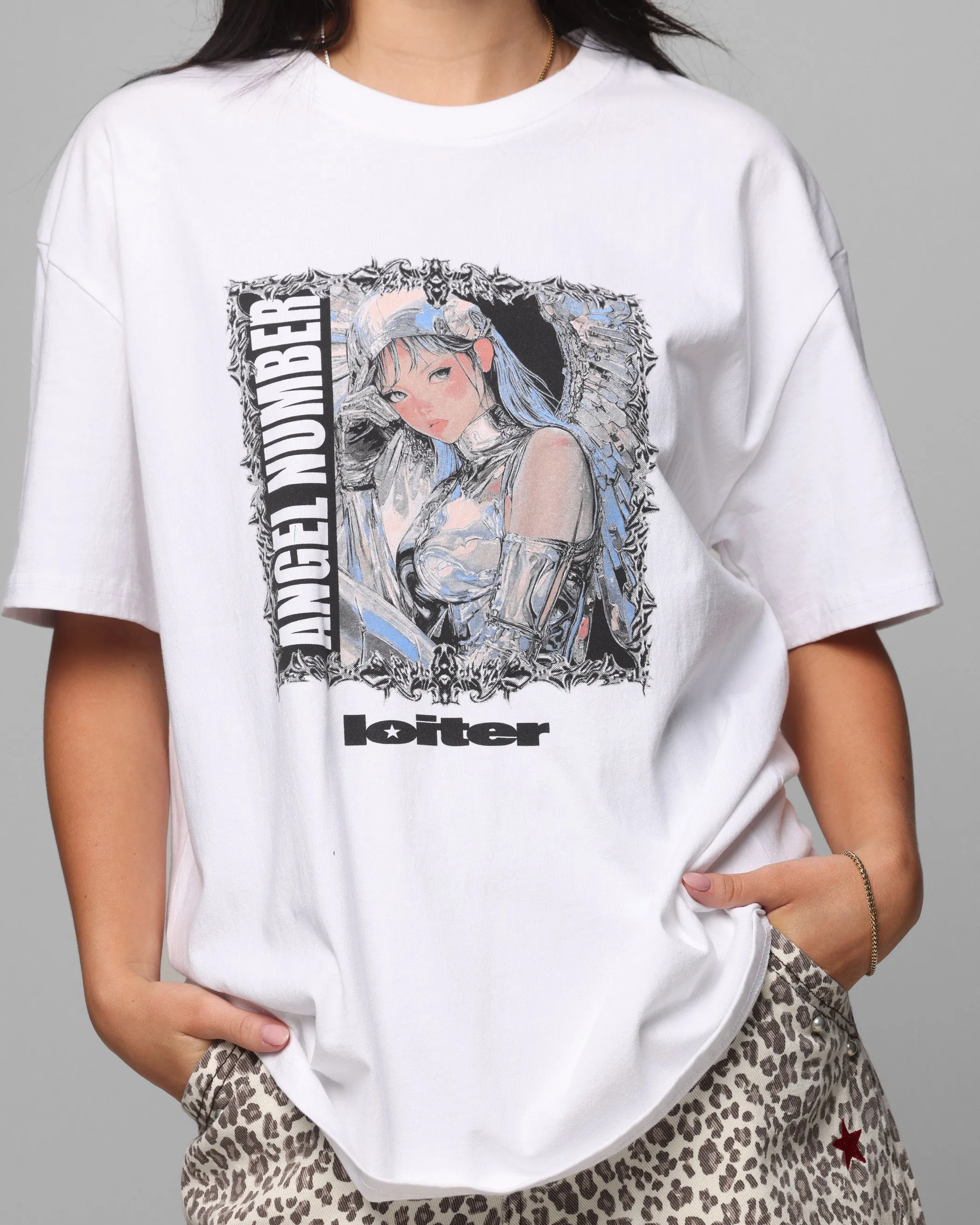 Loiter Angel Number T-Shirt White