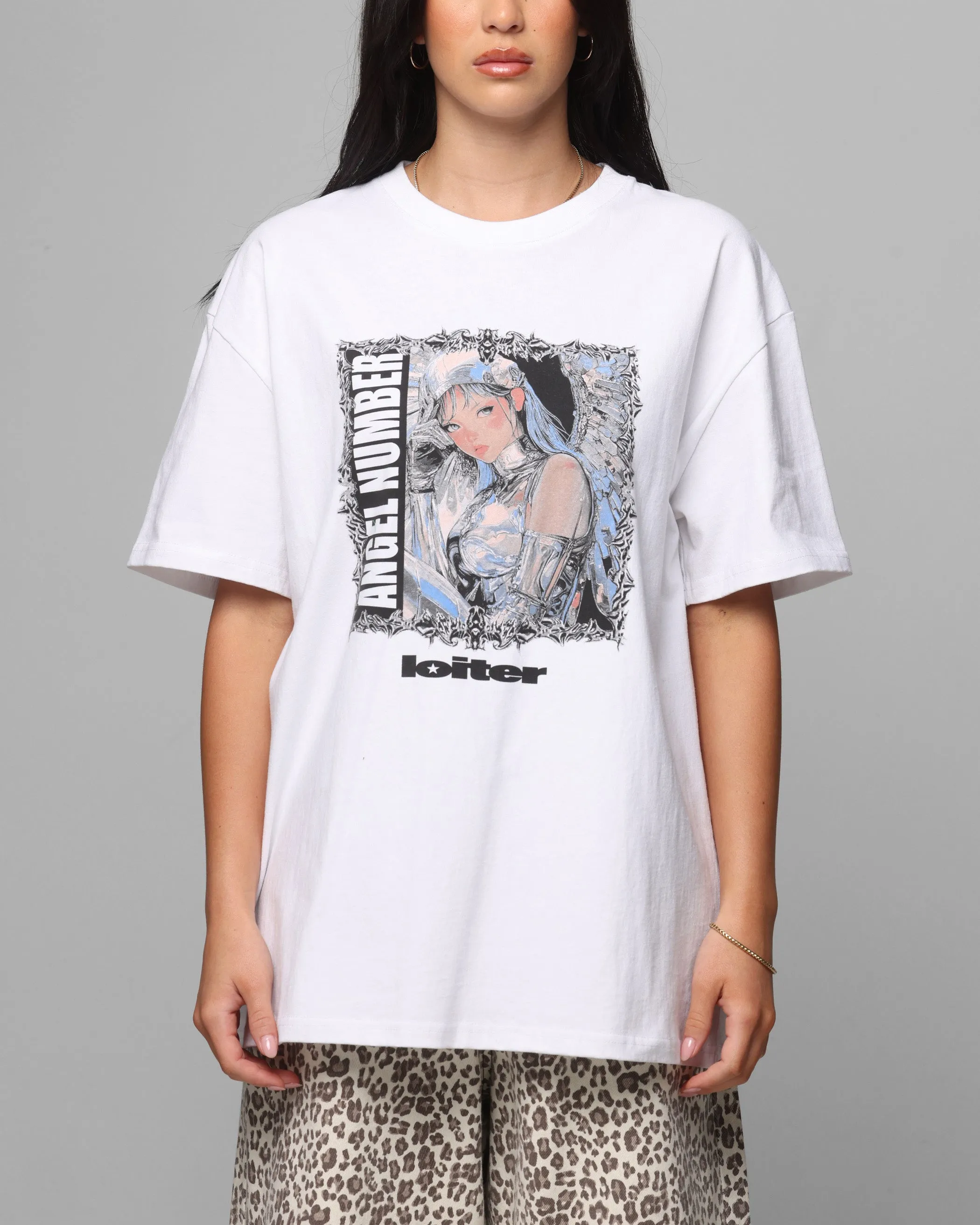 Loiter Angel Number T-Shirt White