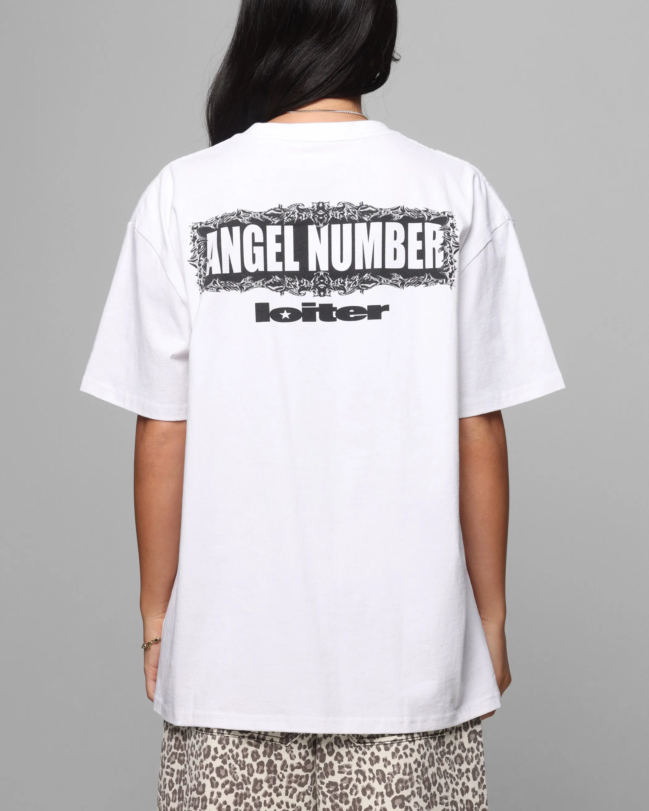 Loiter Angel Number T-Shirt White