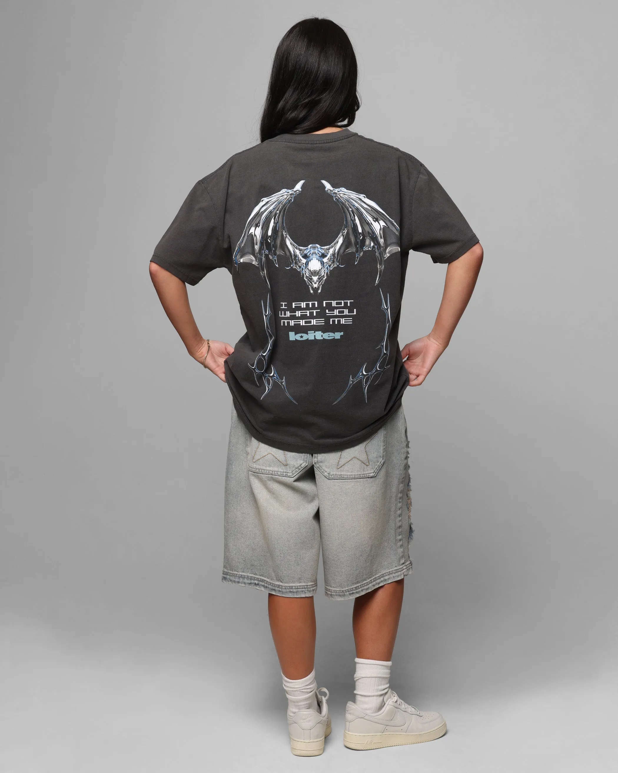 Loiter Chrome Deceiver T-Shirt Black Wash