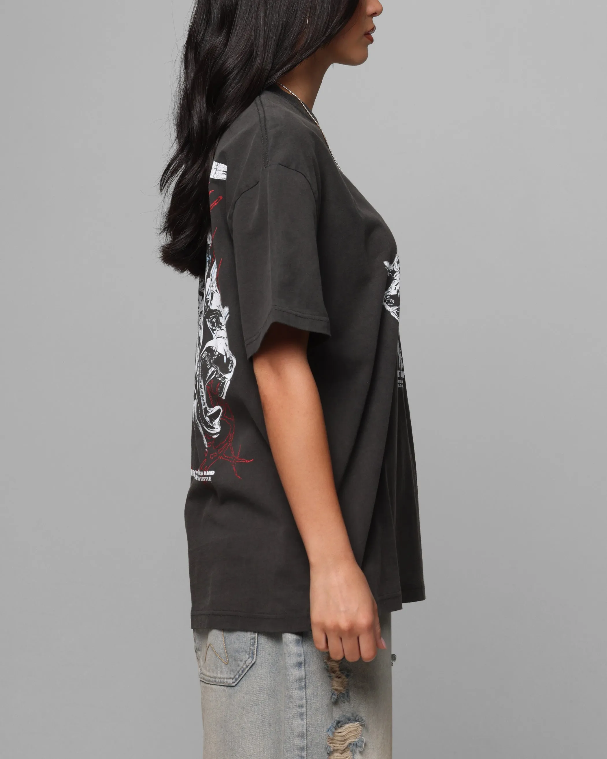 Loiter Chrome Dogs Vintage T-Shirt Black Wash