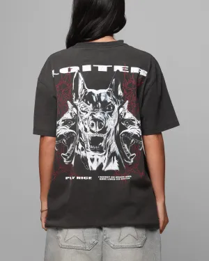 Loiter Chrome Dogs Vintage T-Shirt Black Wash