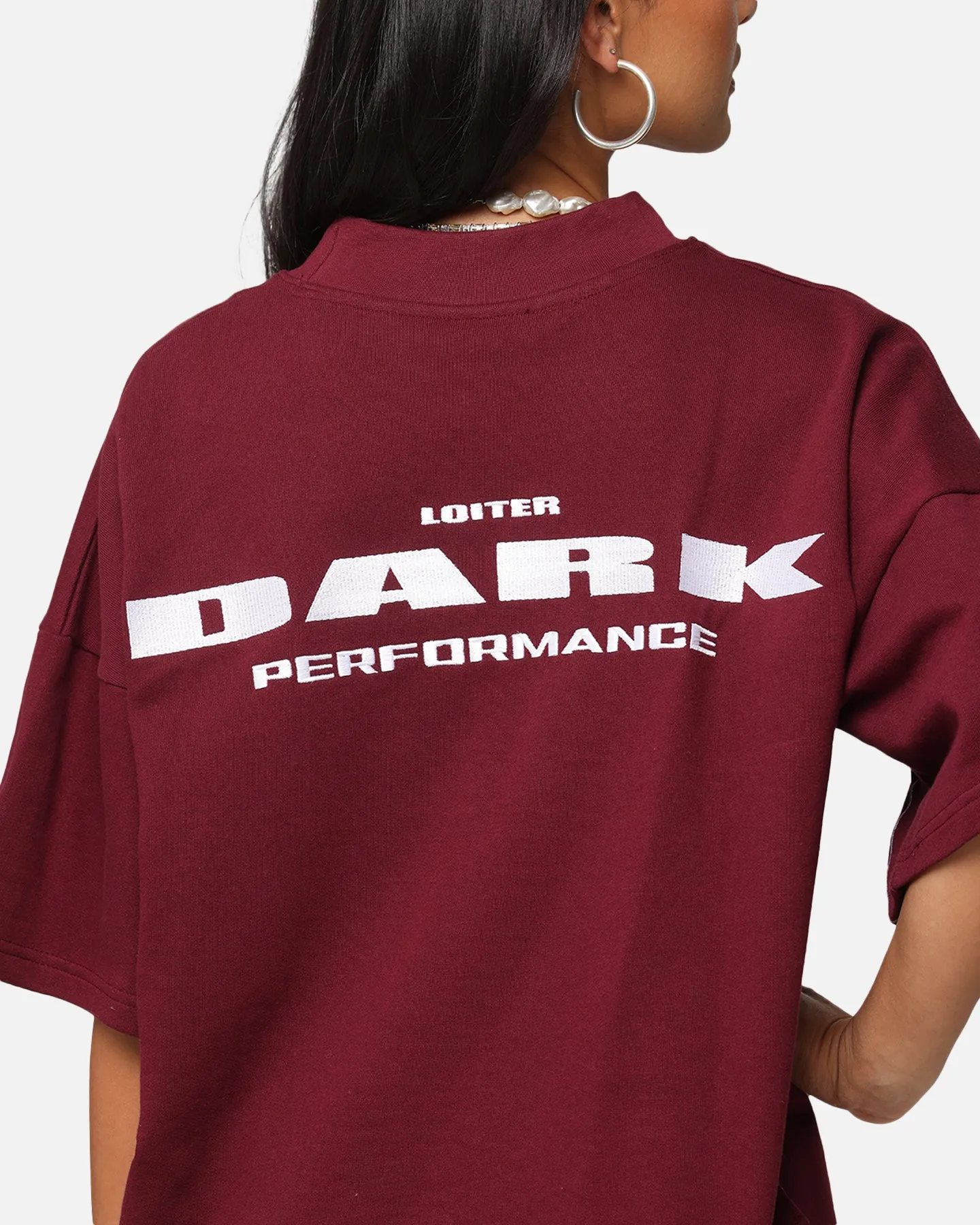 Loiter Dark Performance T-Shirt Burgandy