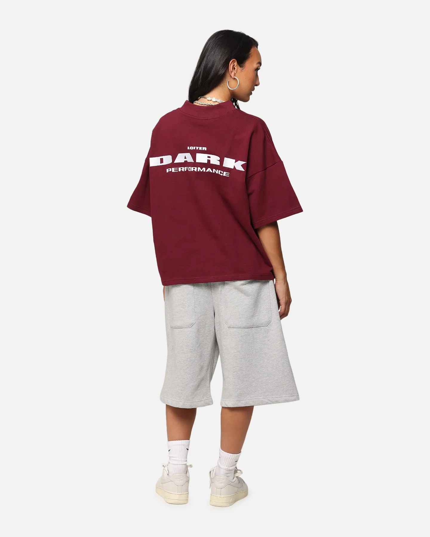 Loiter Dark Performance T-Shirt Burgandy