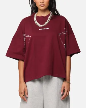 Loiter Dark Performance T-Shirt Burgandy