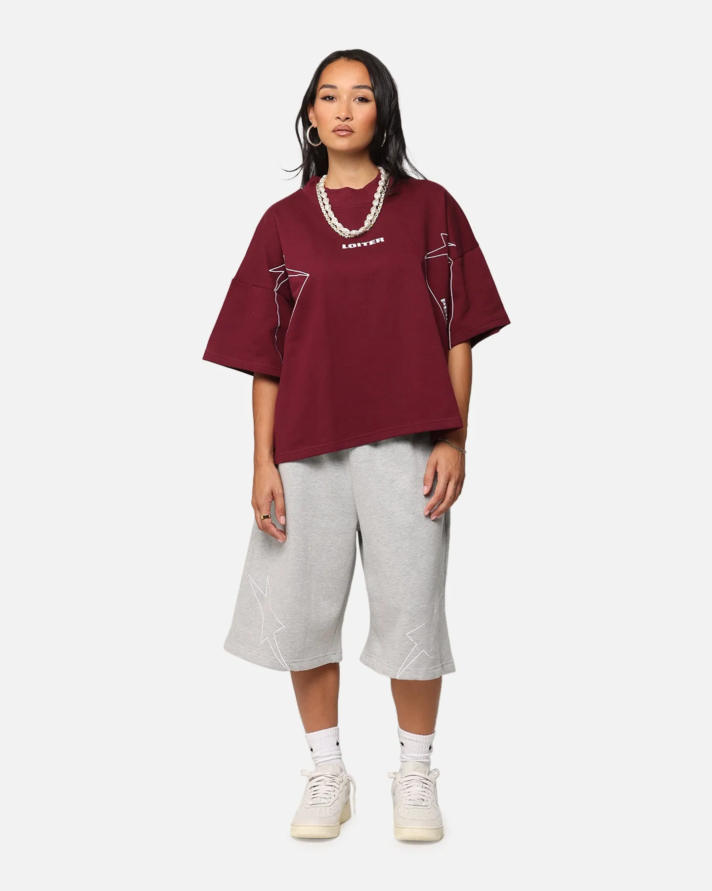 Loiter Dark Performance T-Shirt Burgandy