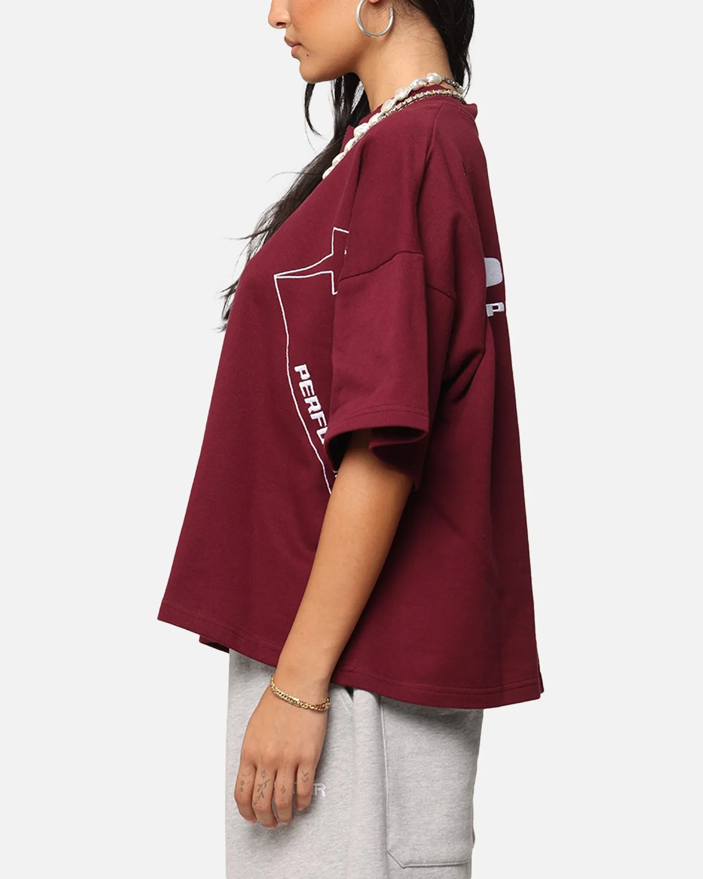 Loiter Dark Performance T-Shirt Burgandy
