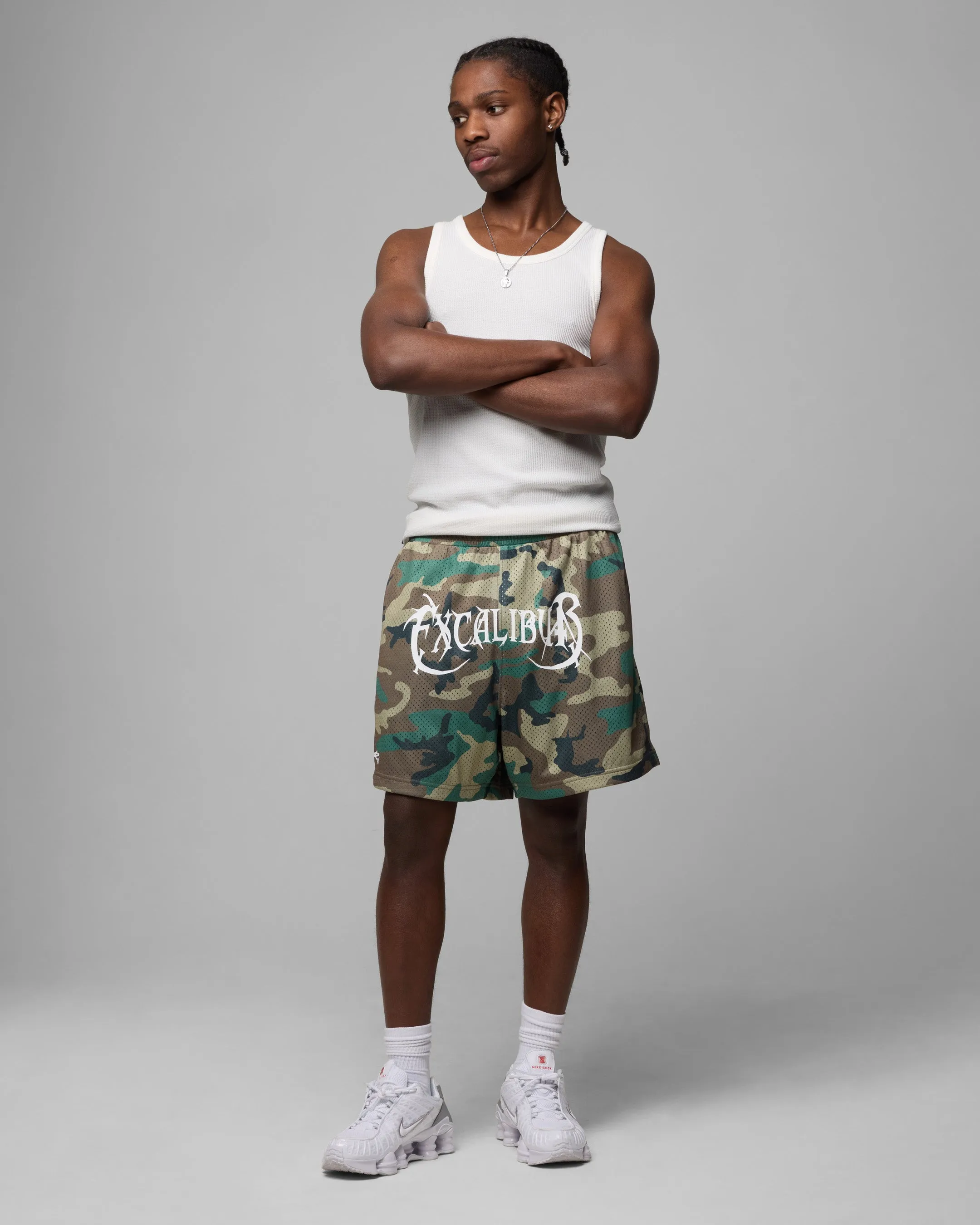 Loiter Excalibur Mesh Shorts Woodland Camo