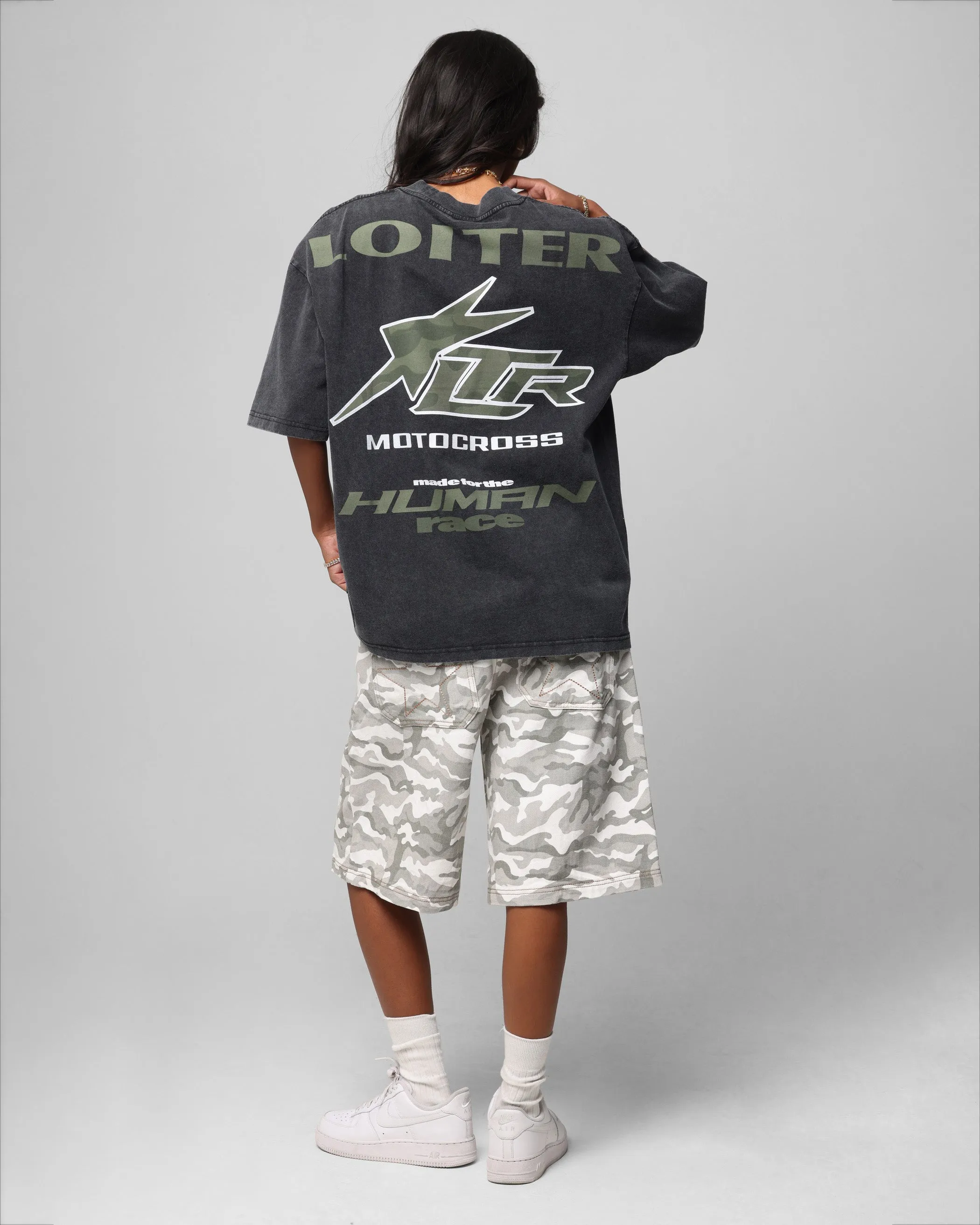 Loiter Motocross Vintage T-Shirt Vintage Black