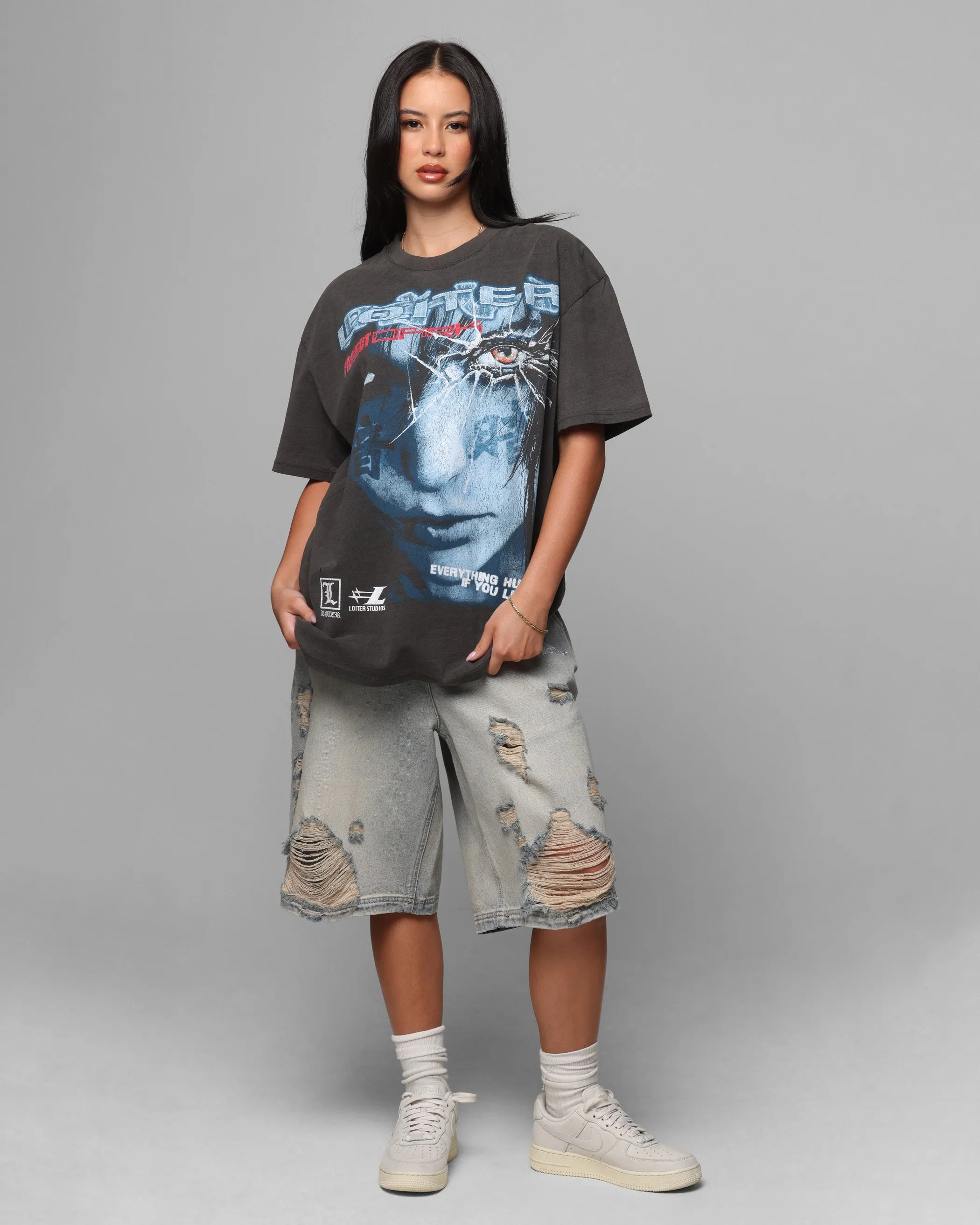Loiter Project Dark Vintage T-Shirt Black Wash