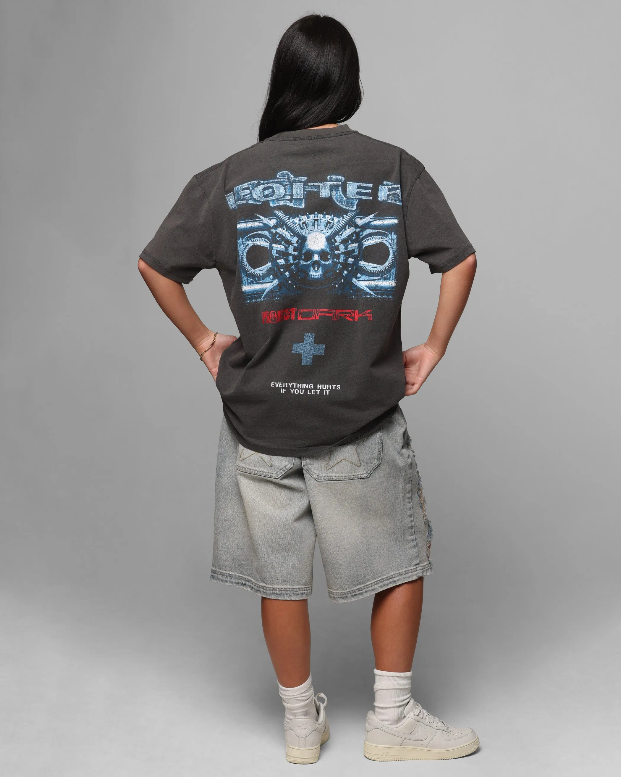 Loiter Project Dark Vintage T-Shirt Black Wash
