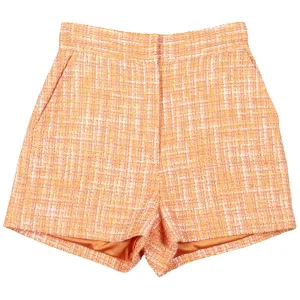 Luella Womens Tweed Mini High-Waist Shorts