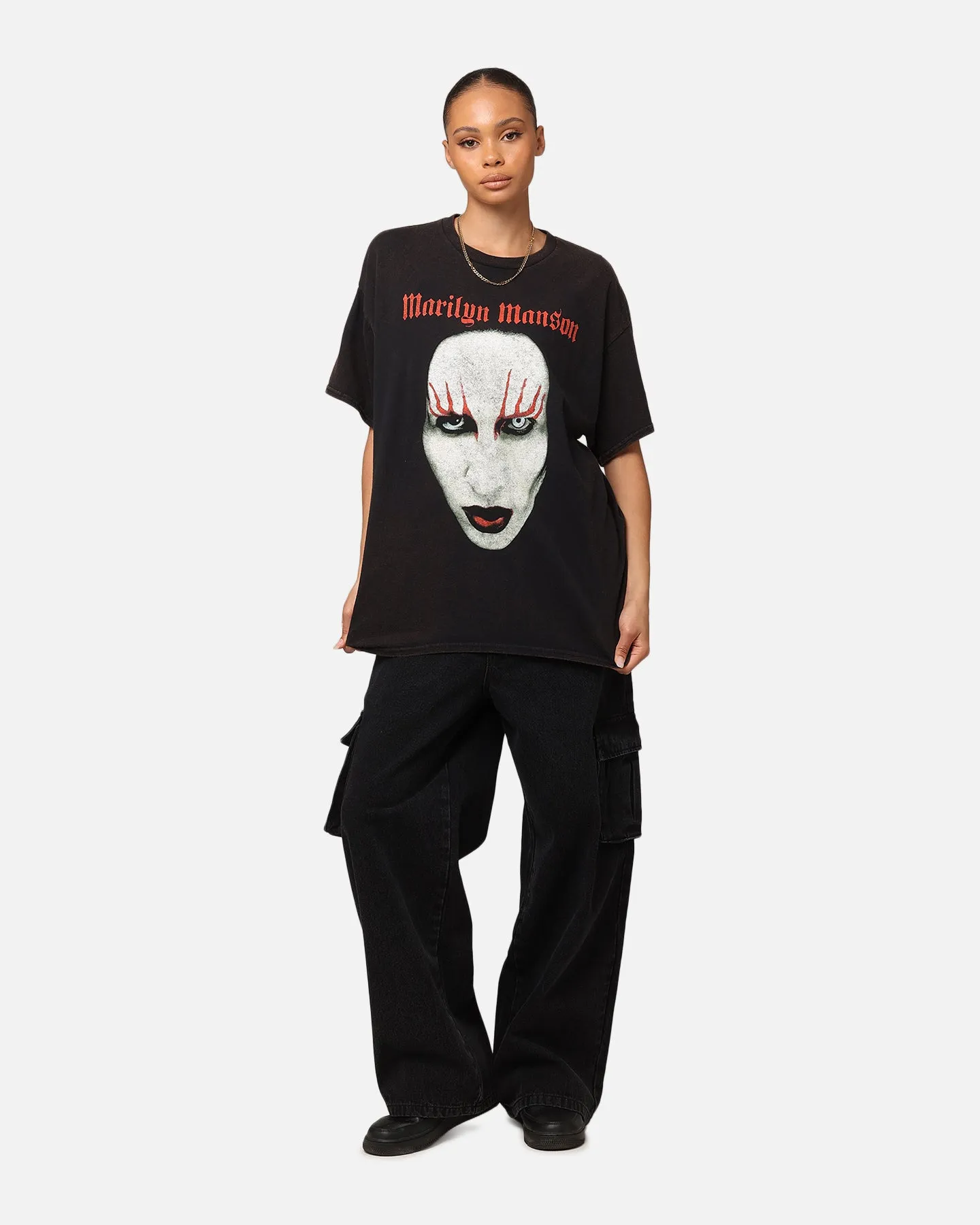 Marilyn Manson Red Lids Vintage T-Shirt Black Vintage