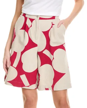 Marimekko Hyoky Unikko Linen-Blend Short