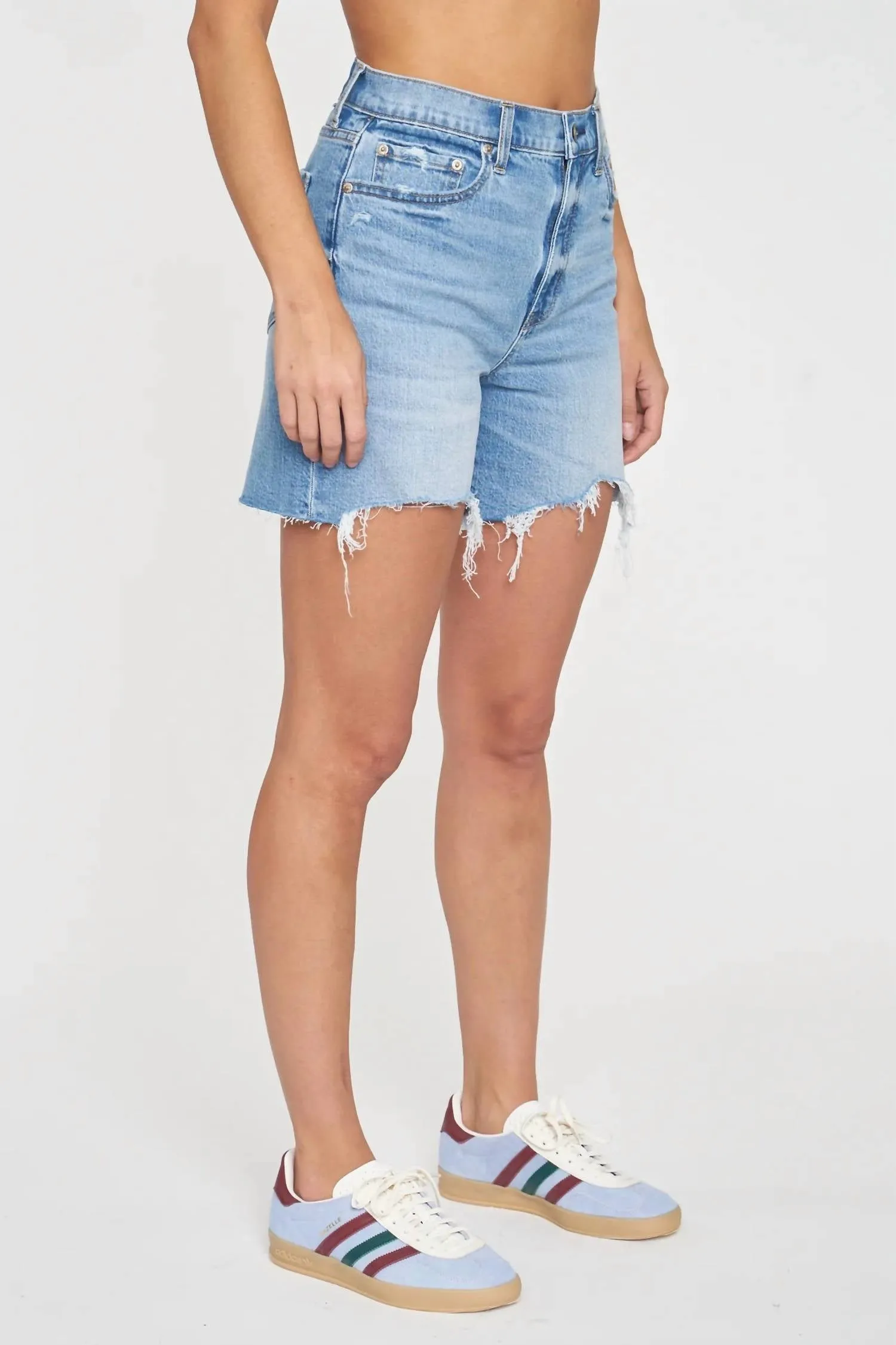 Marina Distressed Short In Denim