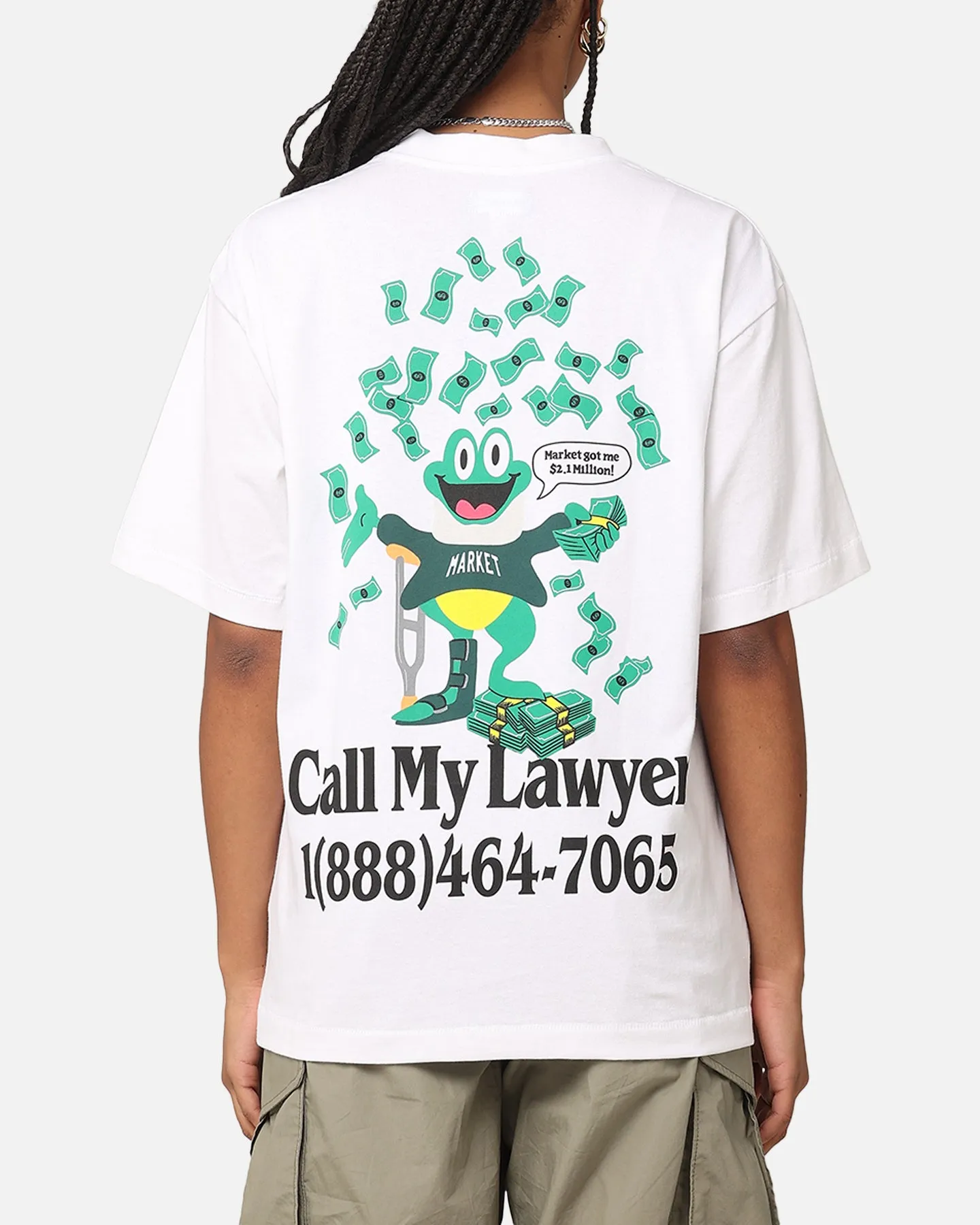 Market Slip And Fall T-Shirt White