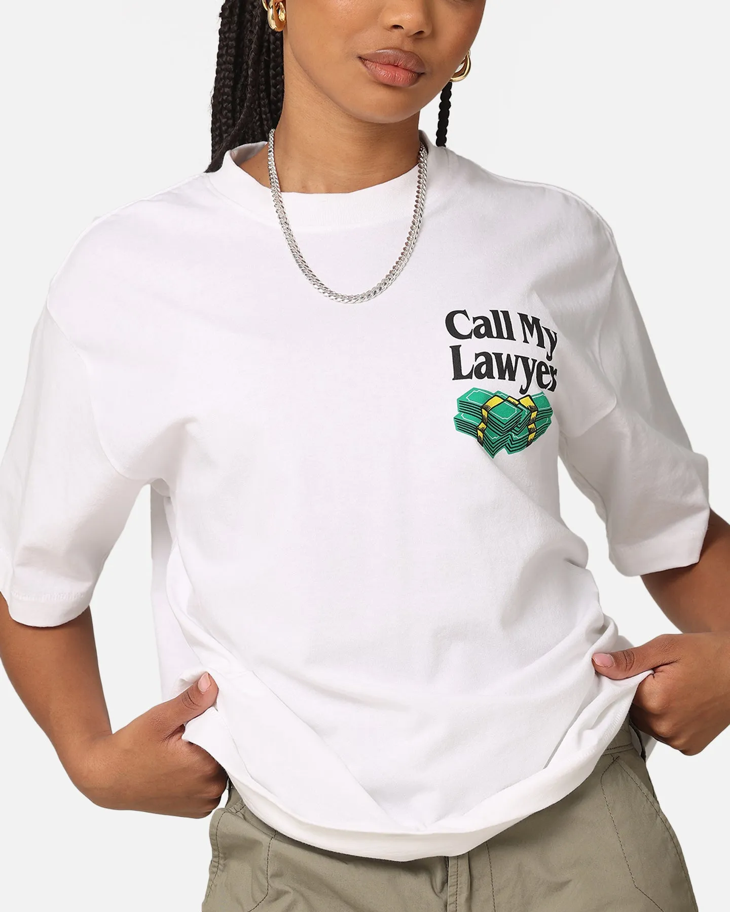 Market Slip And Fall T-Shirt White