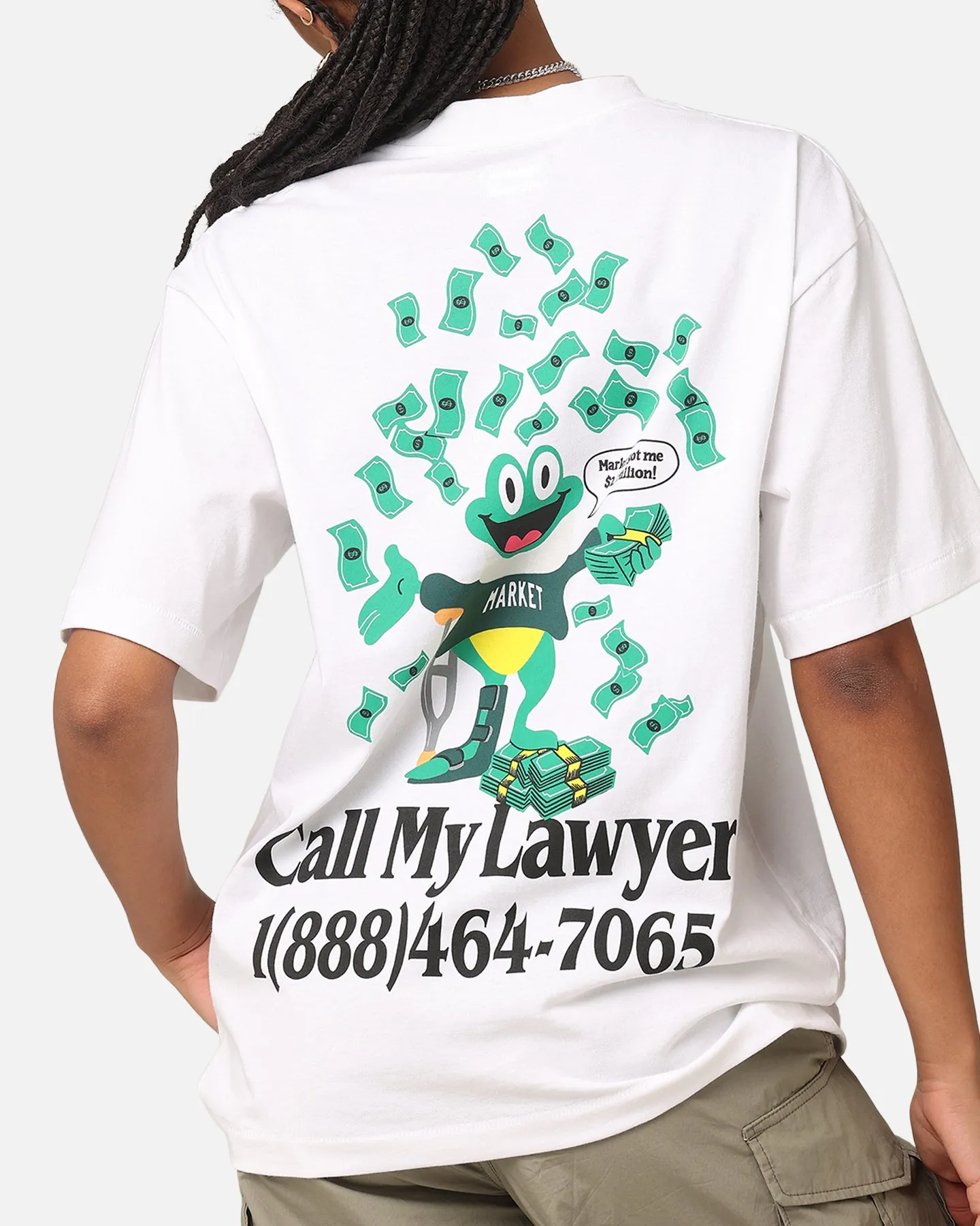 Market Slip And Fall T-Shirt White