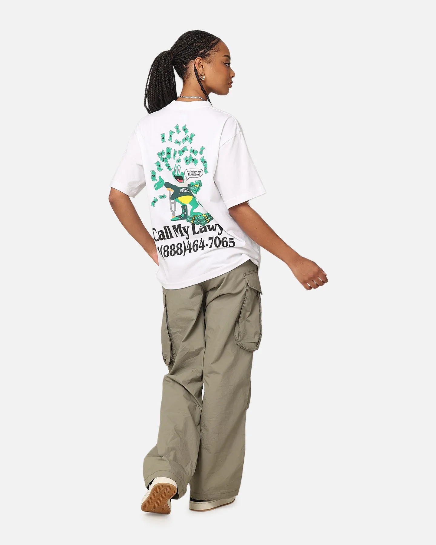 Market Slip And Fall T-Shirt White