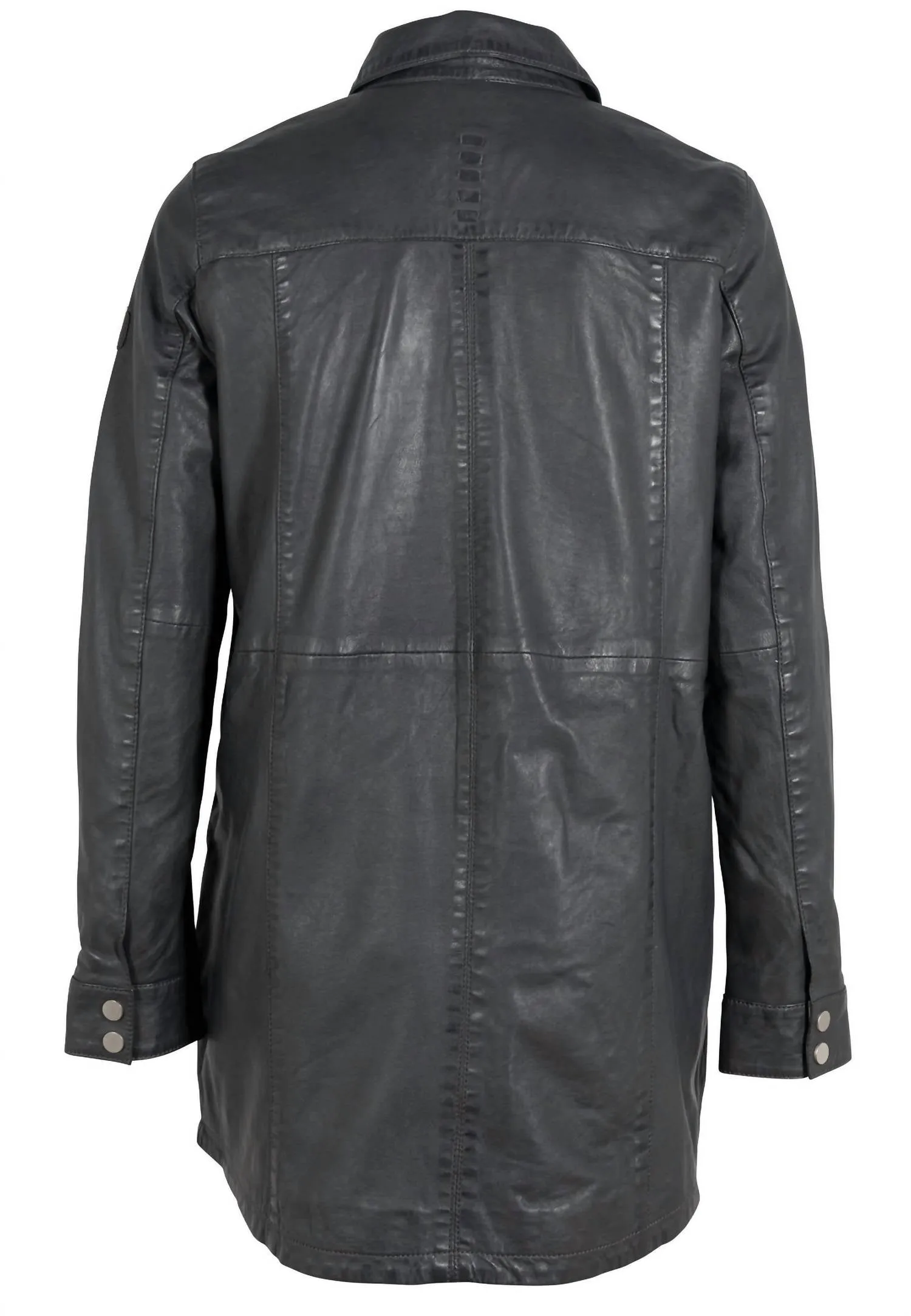 Miha Rf Leather Jacket In Anthra