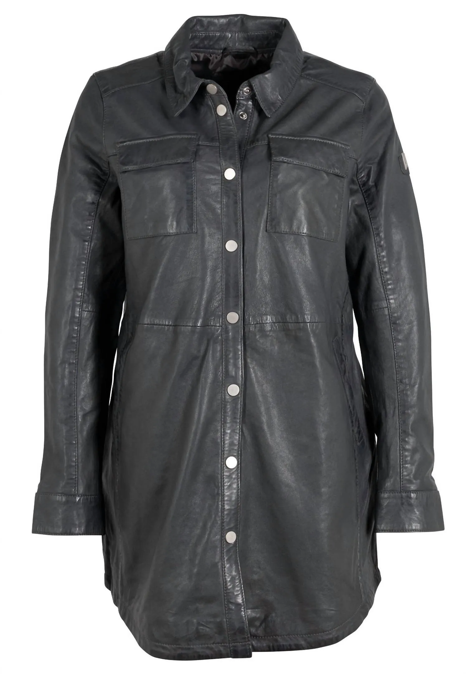 Miha Rf Leather Jacket In Anthra