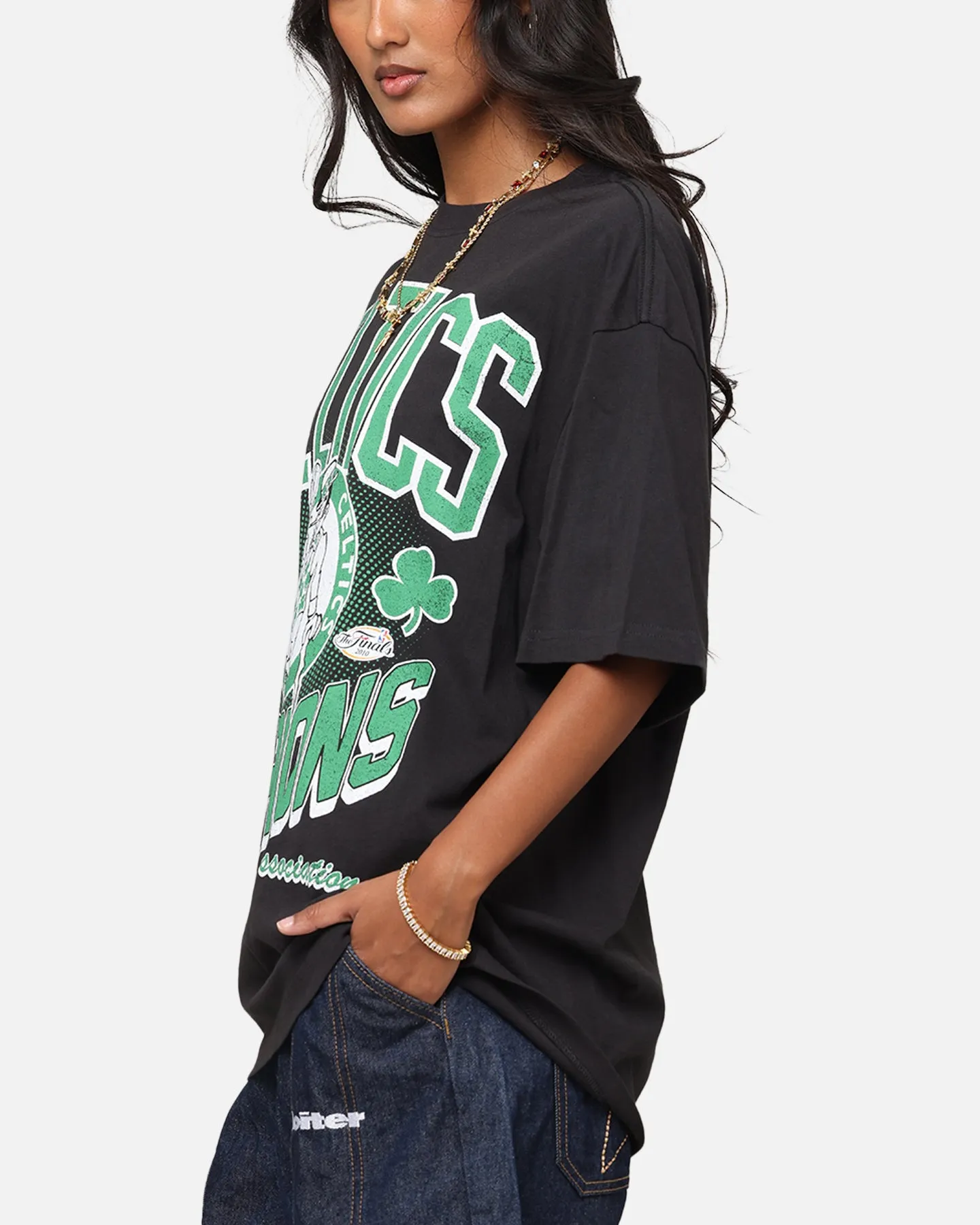Mitchell & Ness Boston Celtics Champions 'Luck of the Irish' T-Shirt Faded Black