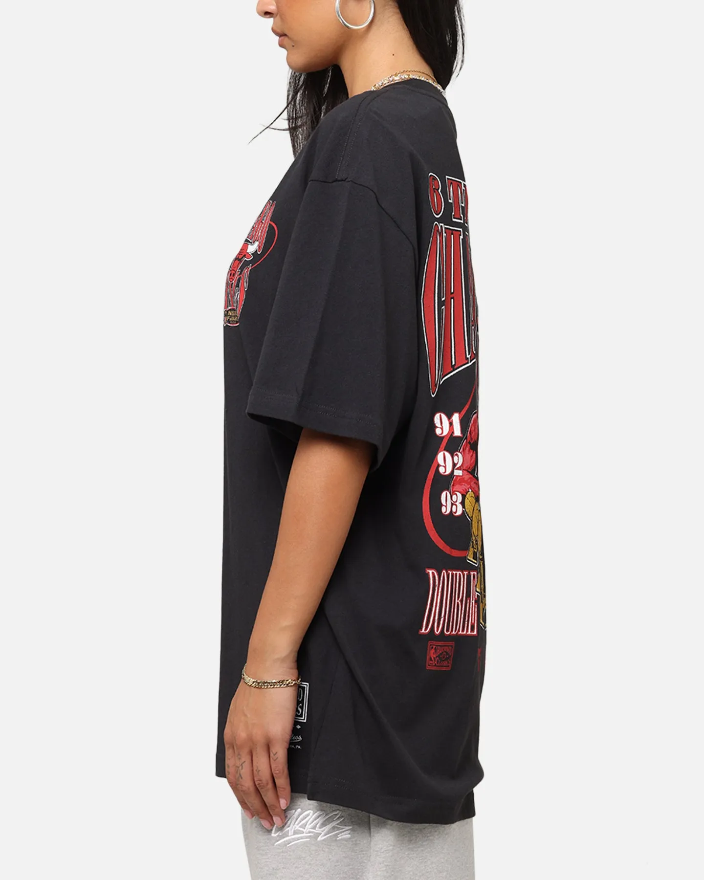 Mitchell & Ness Chicago Bulls 6-Time NBA Champions T-Shirt Faded Black