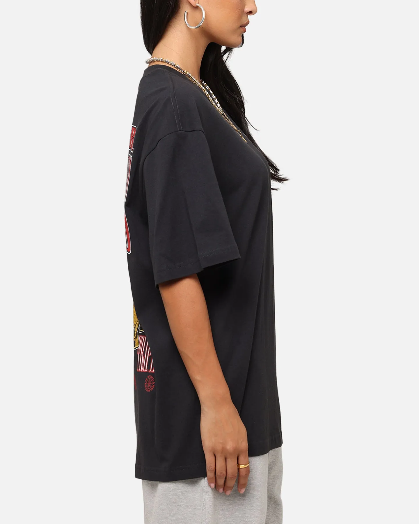 Mitchell & Ness Chicago Bulls 6-Time NBA Champions T-Shirt Faded Black