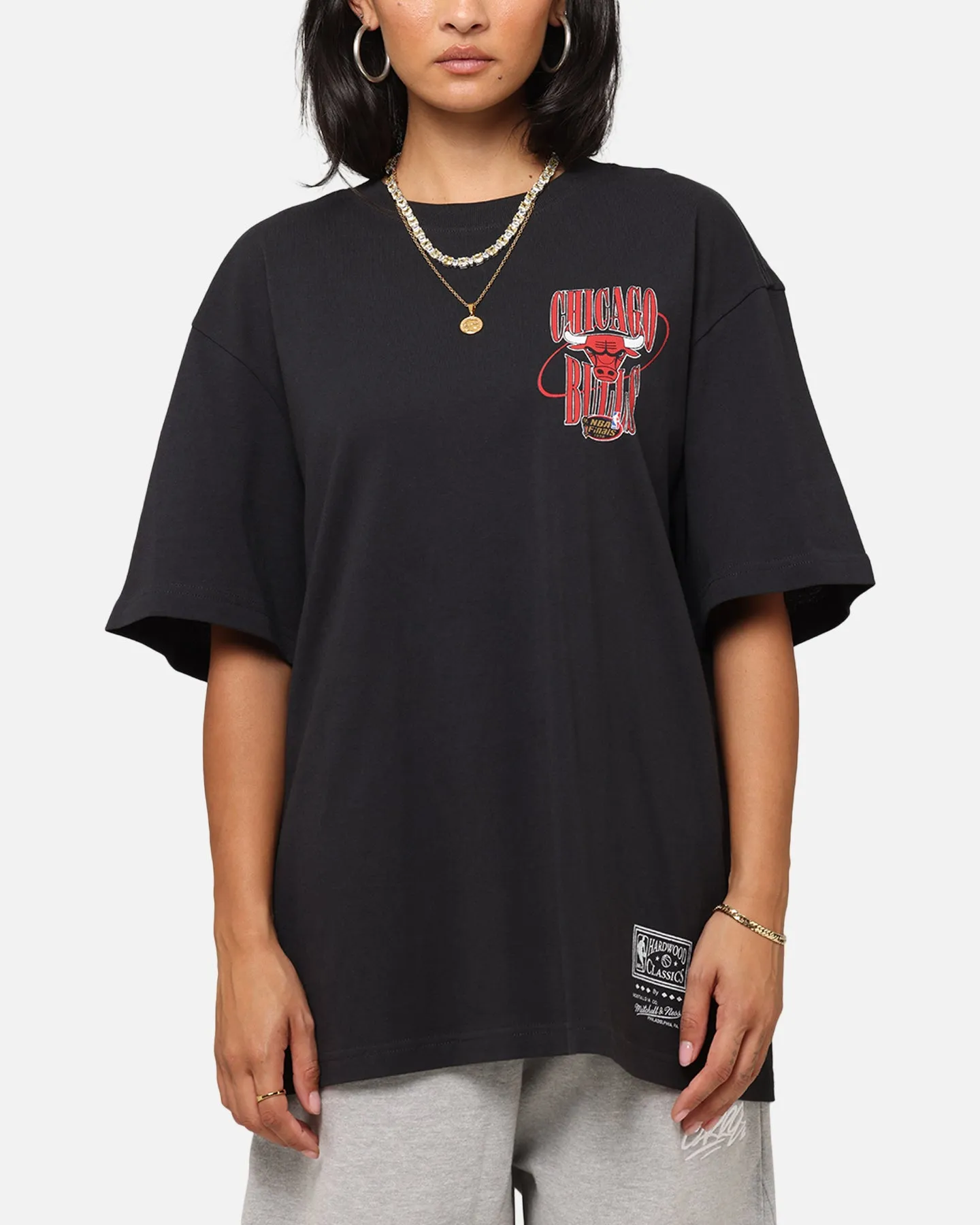 Mitchell & Ness Chicago Bulls 6-Time NBA Champions T-Shirt Faded Black