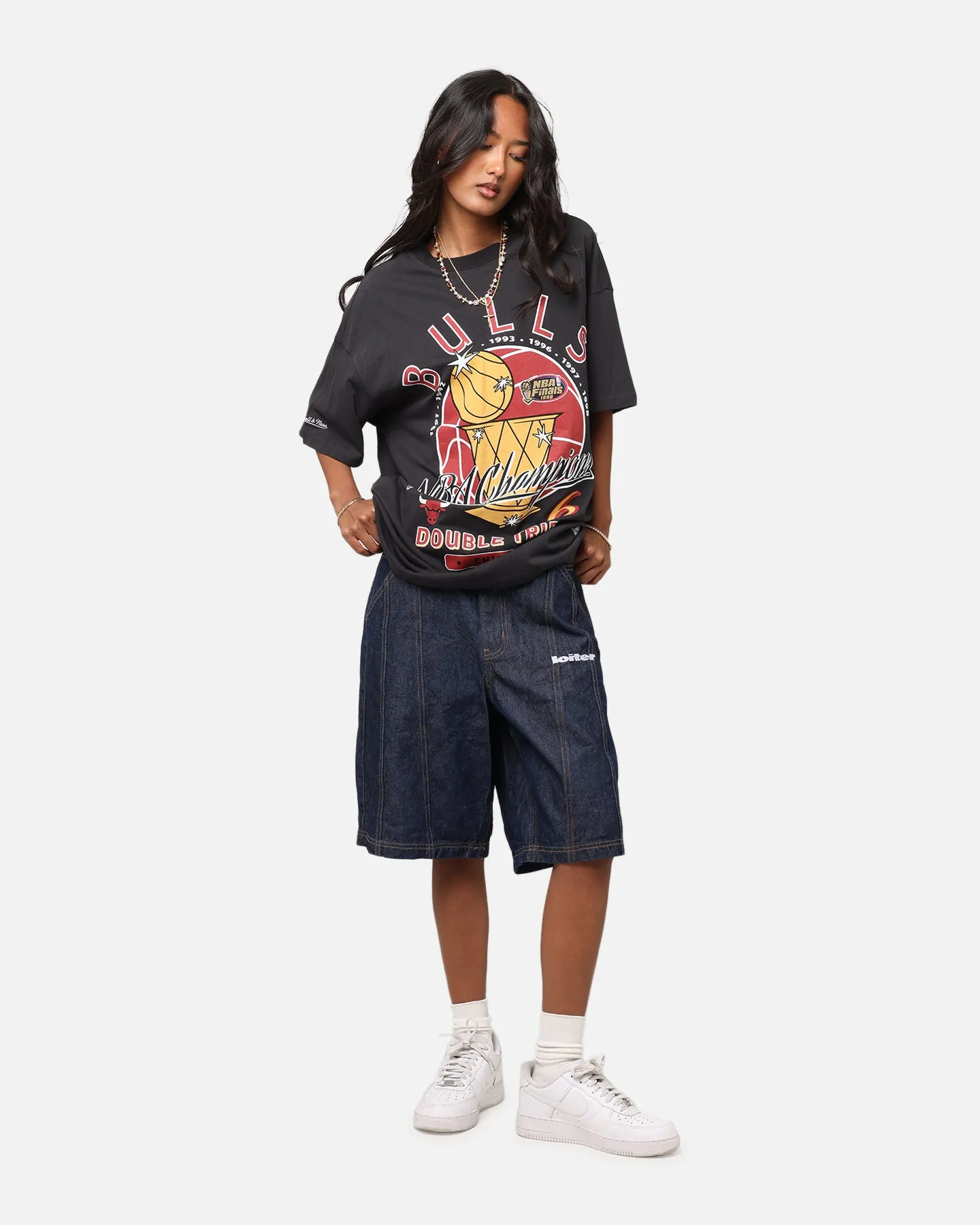 Mitchell & Ness Chicago Bulls Champions Report "Champ Pack" T-Shirt Faded Black